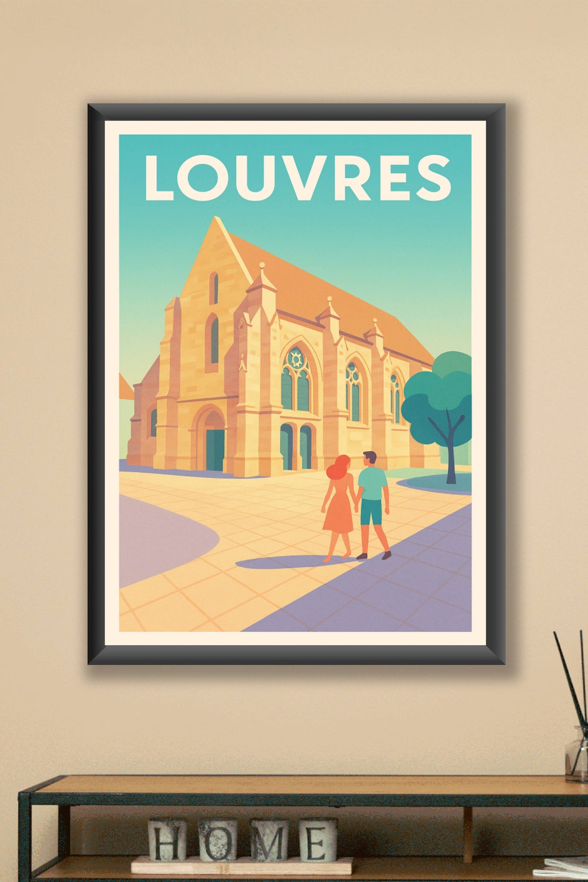 Affiche de Louvres - Charme historique et douceur de vivre