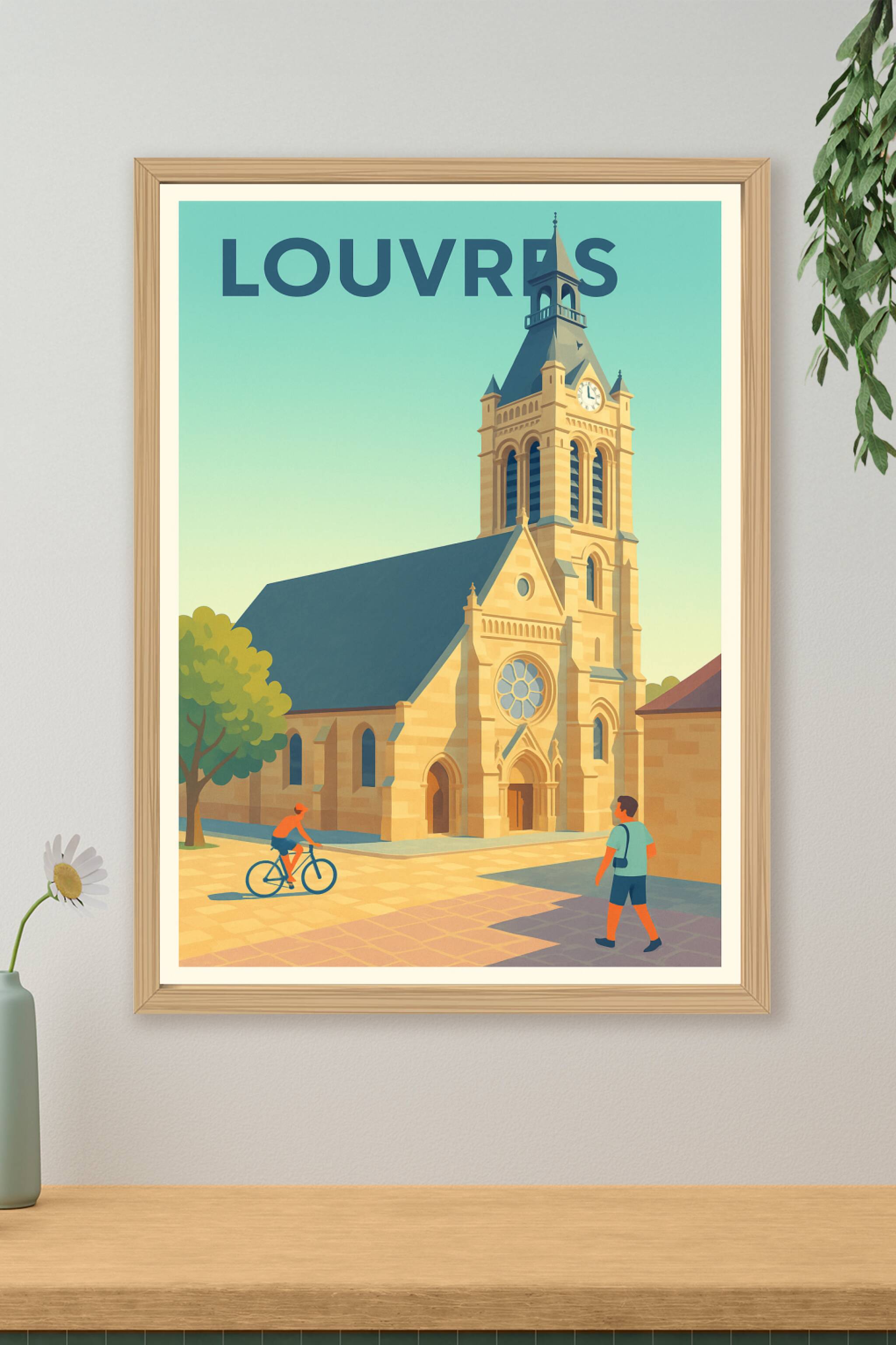 Affiche de Louvres - Charme historique et douceur de vivre