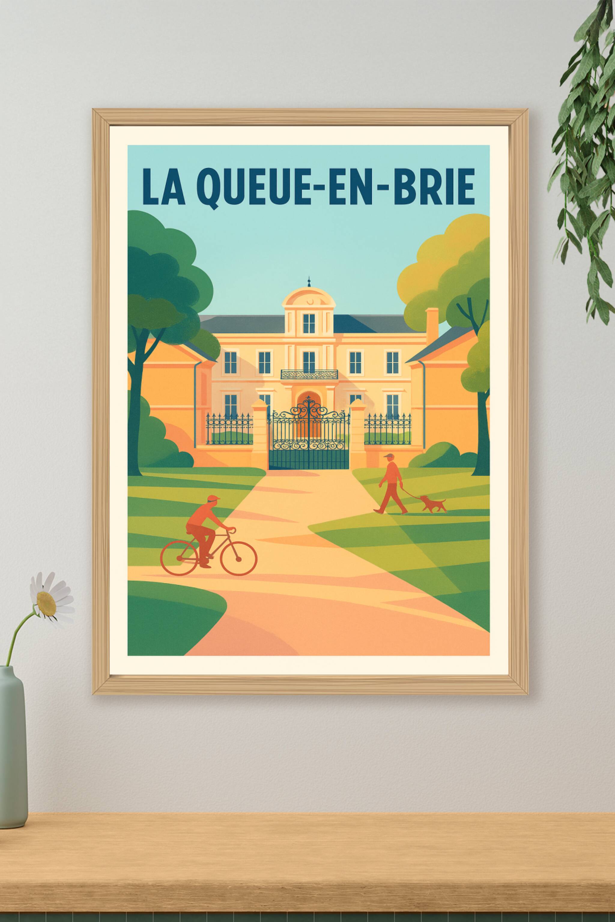 Affiche de La Queue-en-Brie - Charme paisible et élégance classique