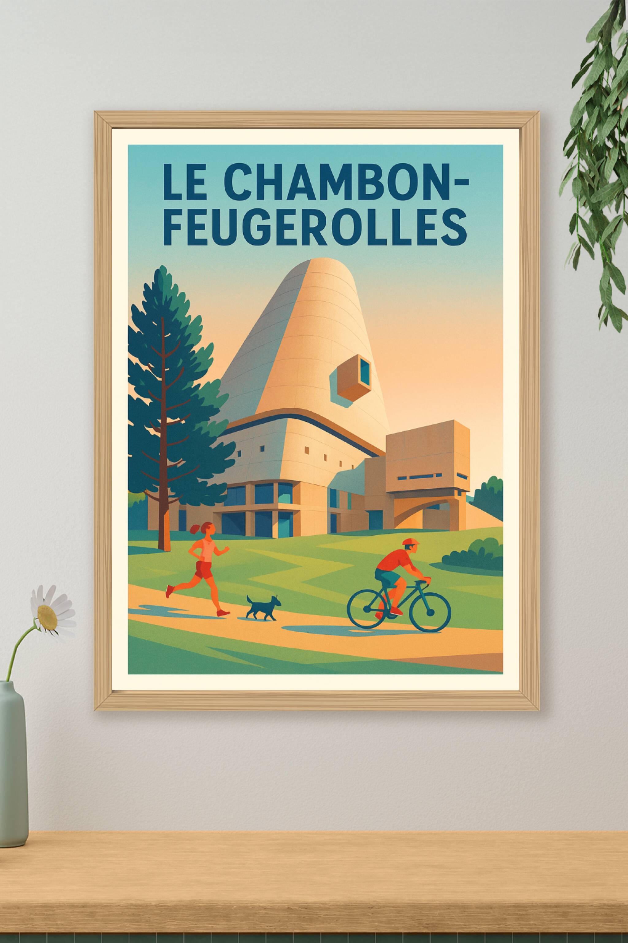 Affiche de Le Chambon-Feugerolles - Vibrations architecturales et nature active