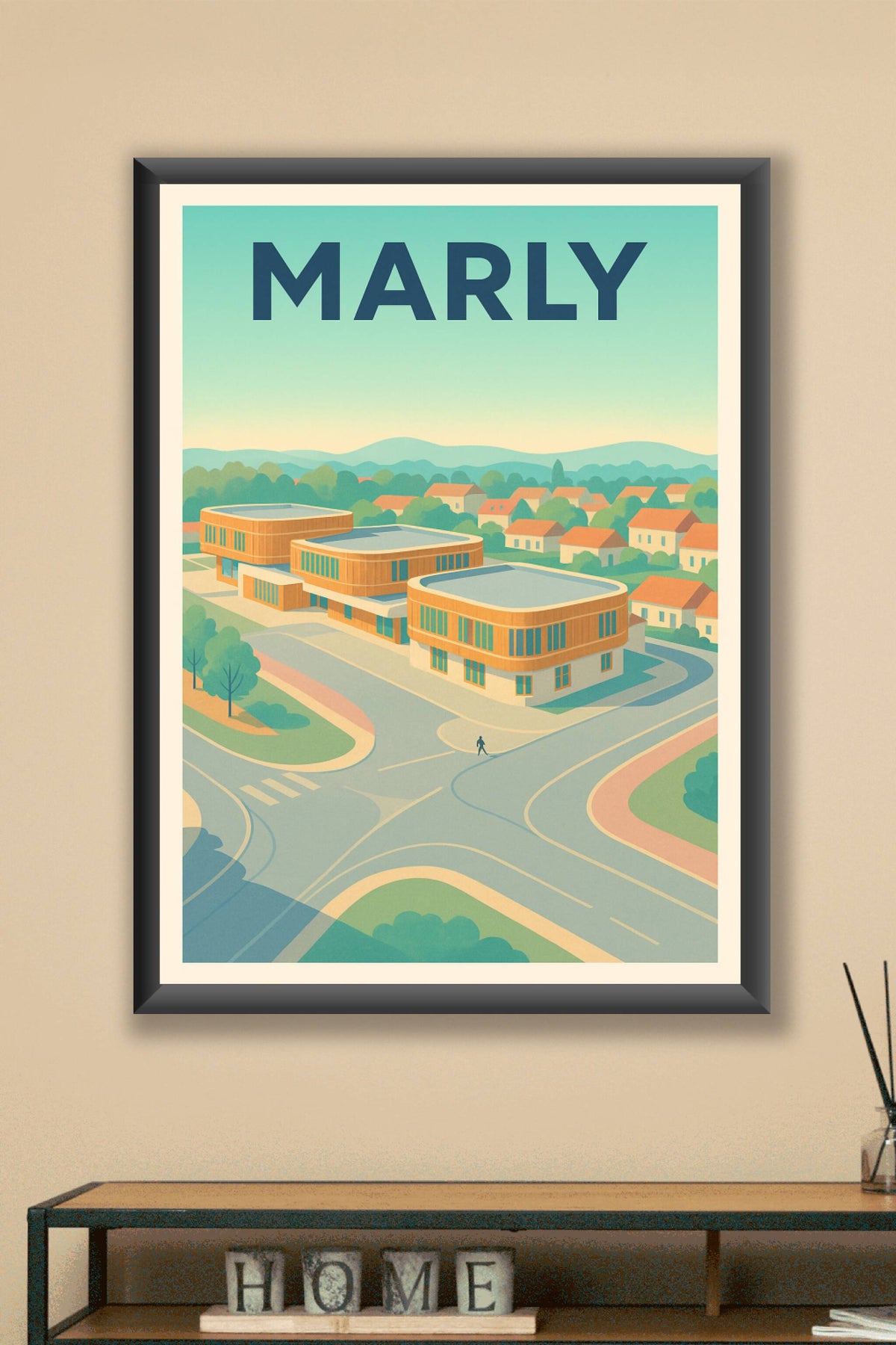 Affiche de Marly - Modernité et sérénité en harmonie