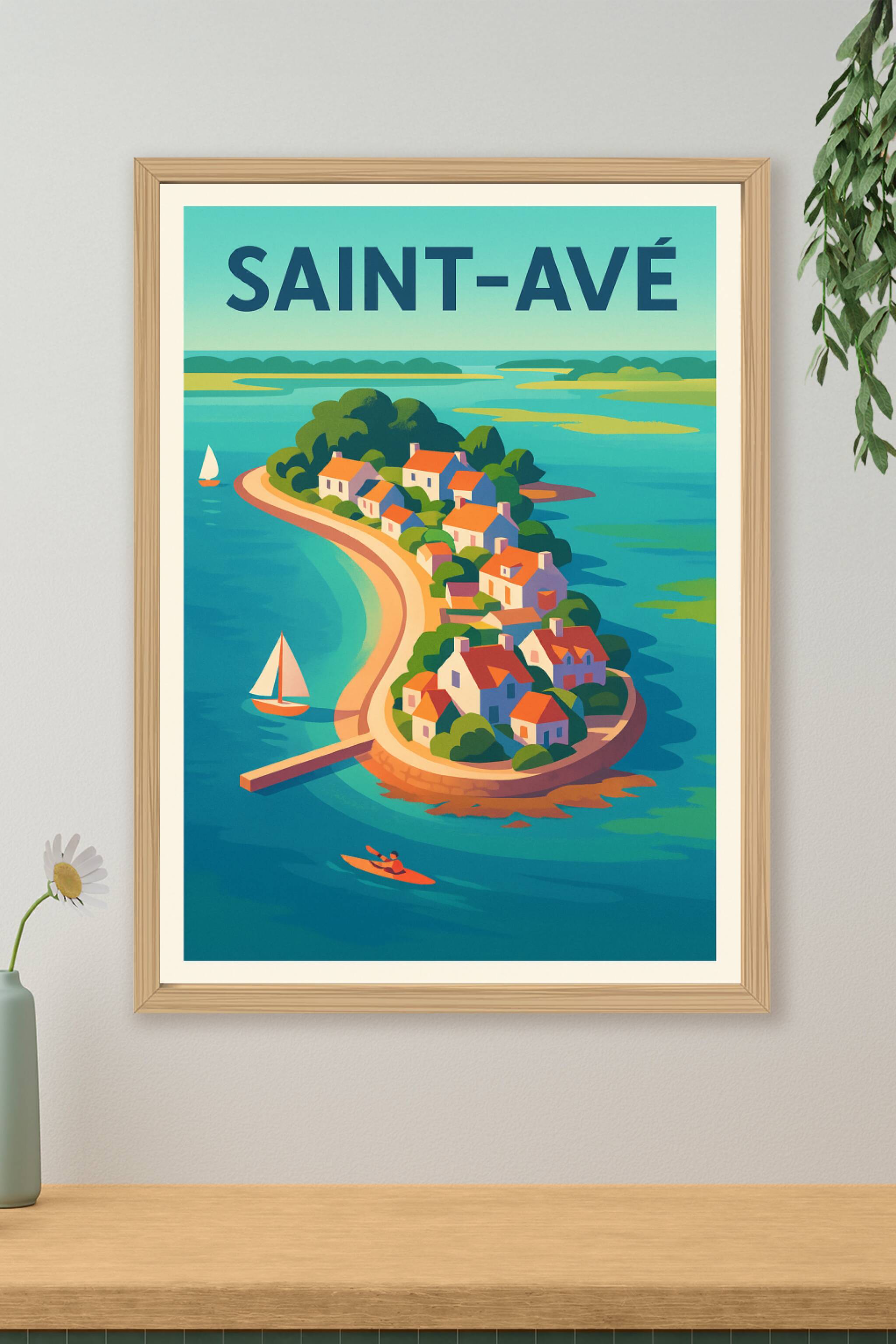 Affiche de Saint-Avé - Charme côtier et sérénité bretonne