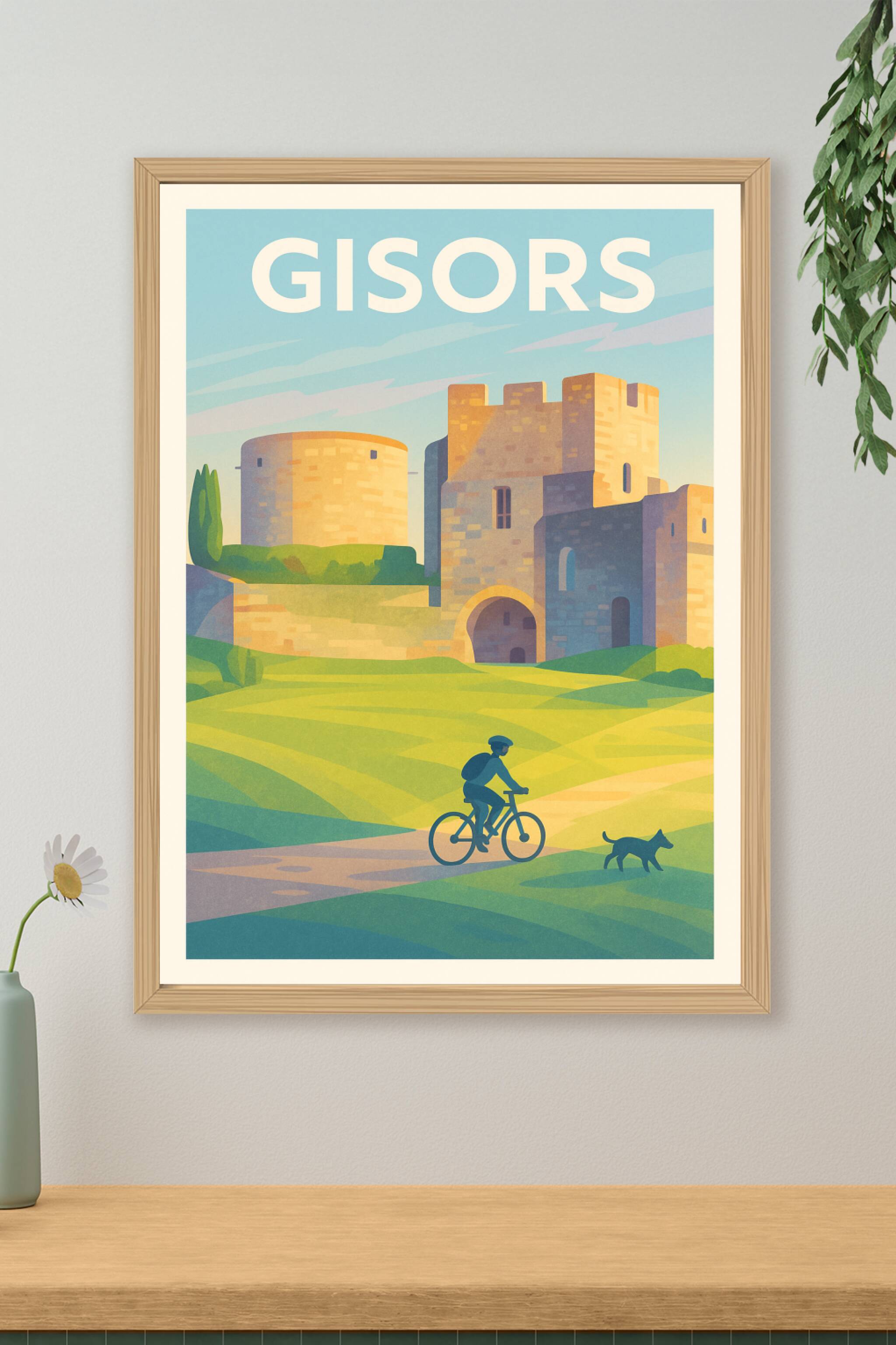 Affiche de Gisors - Le charme historique à vélo