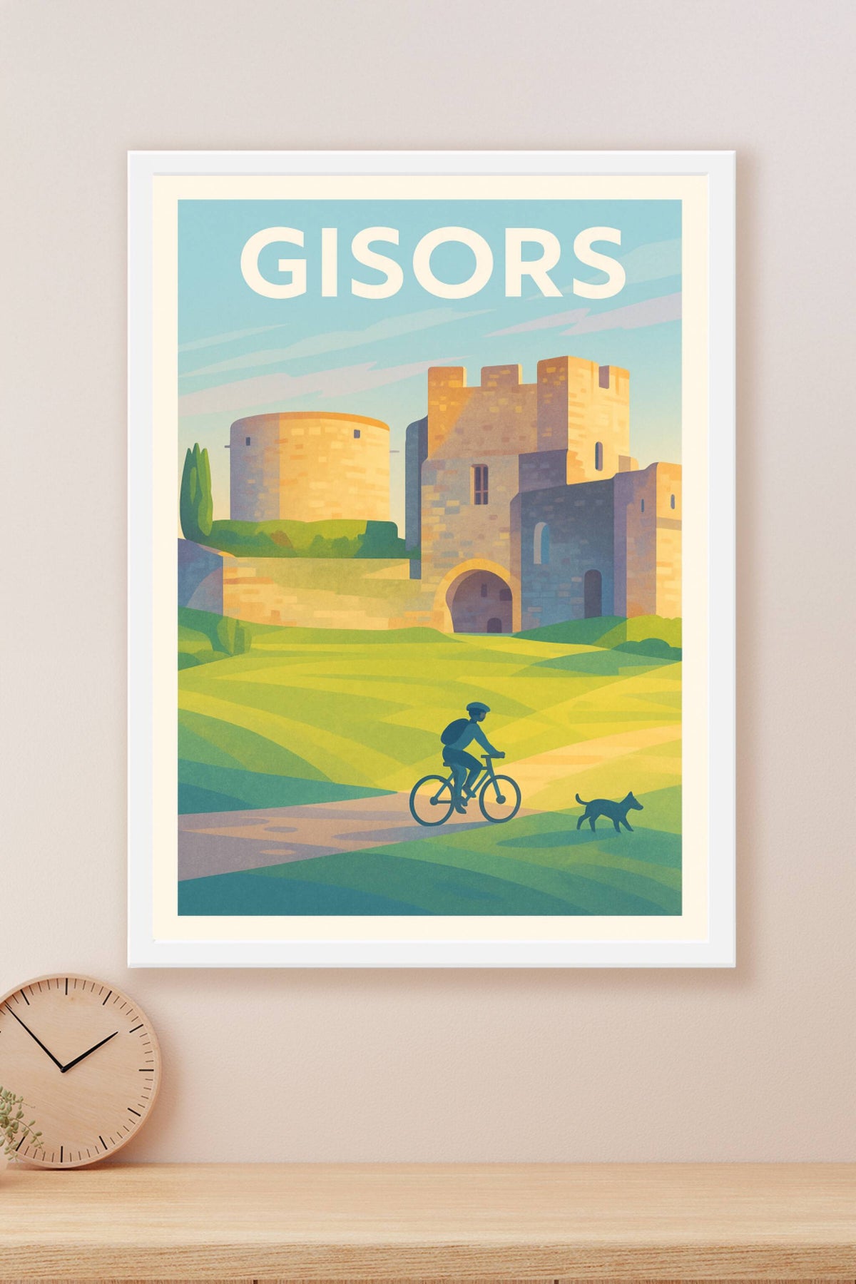 Affiche de Gisors - Le charme historique à vélo