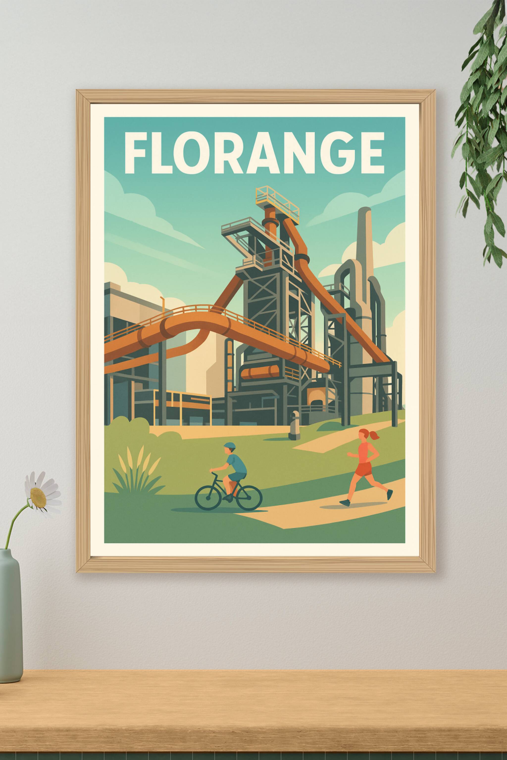 Affiche de Florange - Harmonie Industrielle et Naturelle