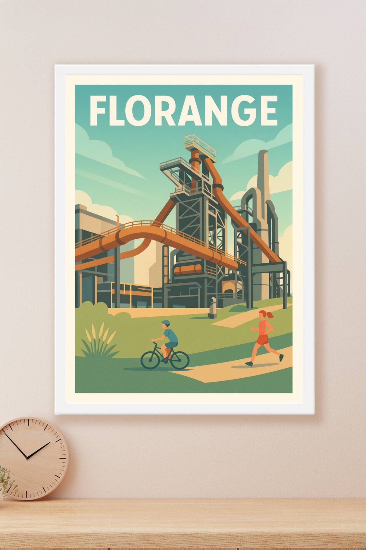 Affiche de Florange - Harmonie Industrielle et Naturelle