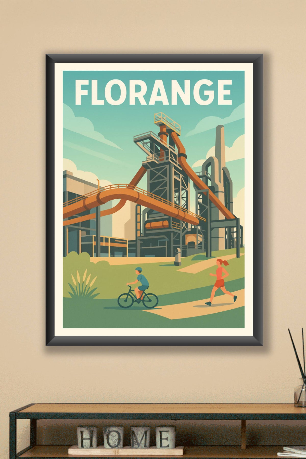 Affiche de Florange - Harmonie Industrielle et Naturelle