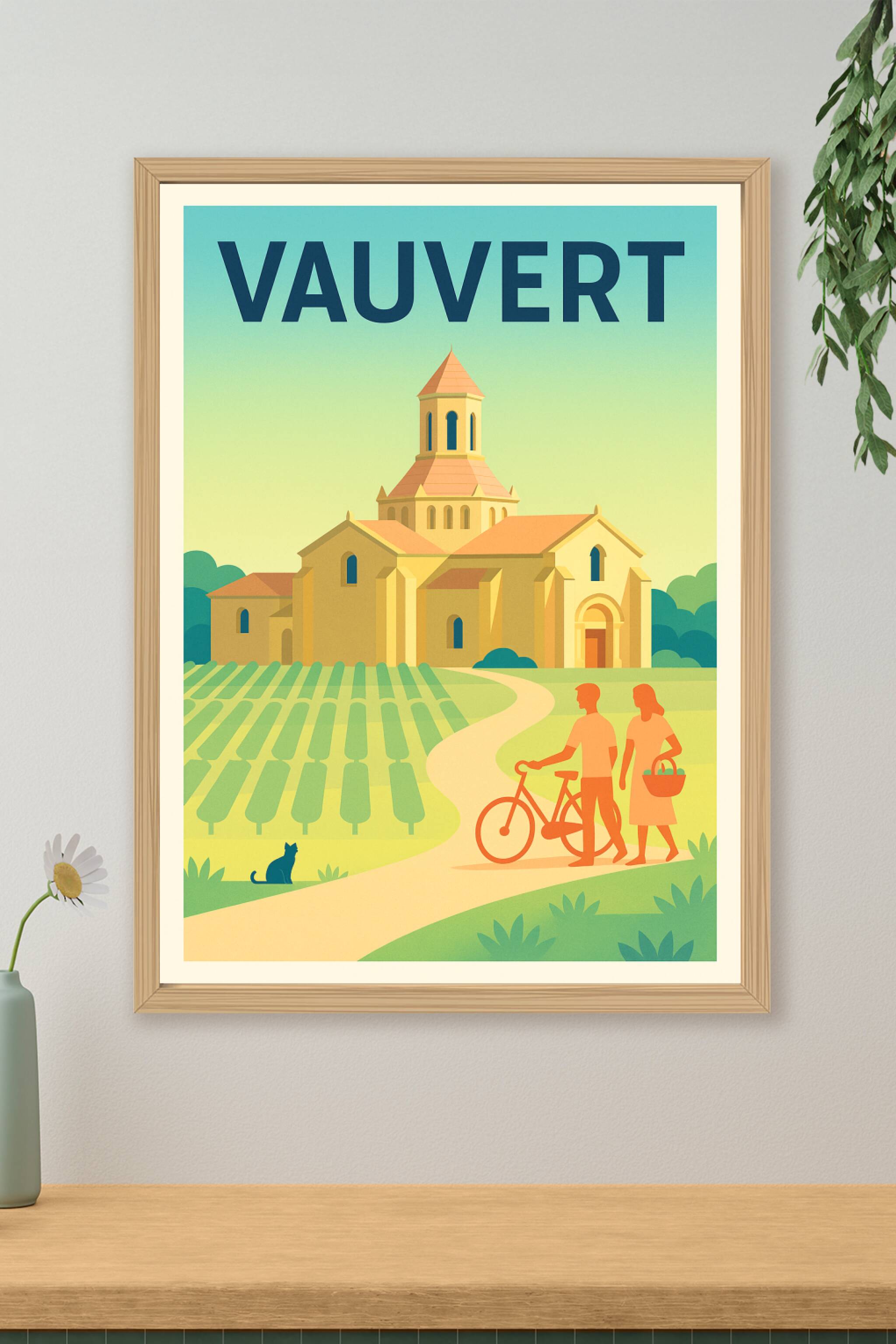 Affiche de Vauvert - Charme champêtre et patrimoine historique