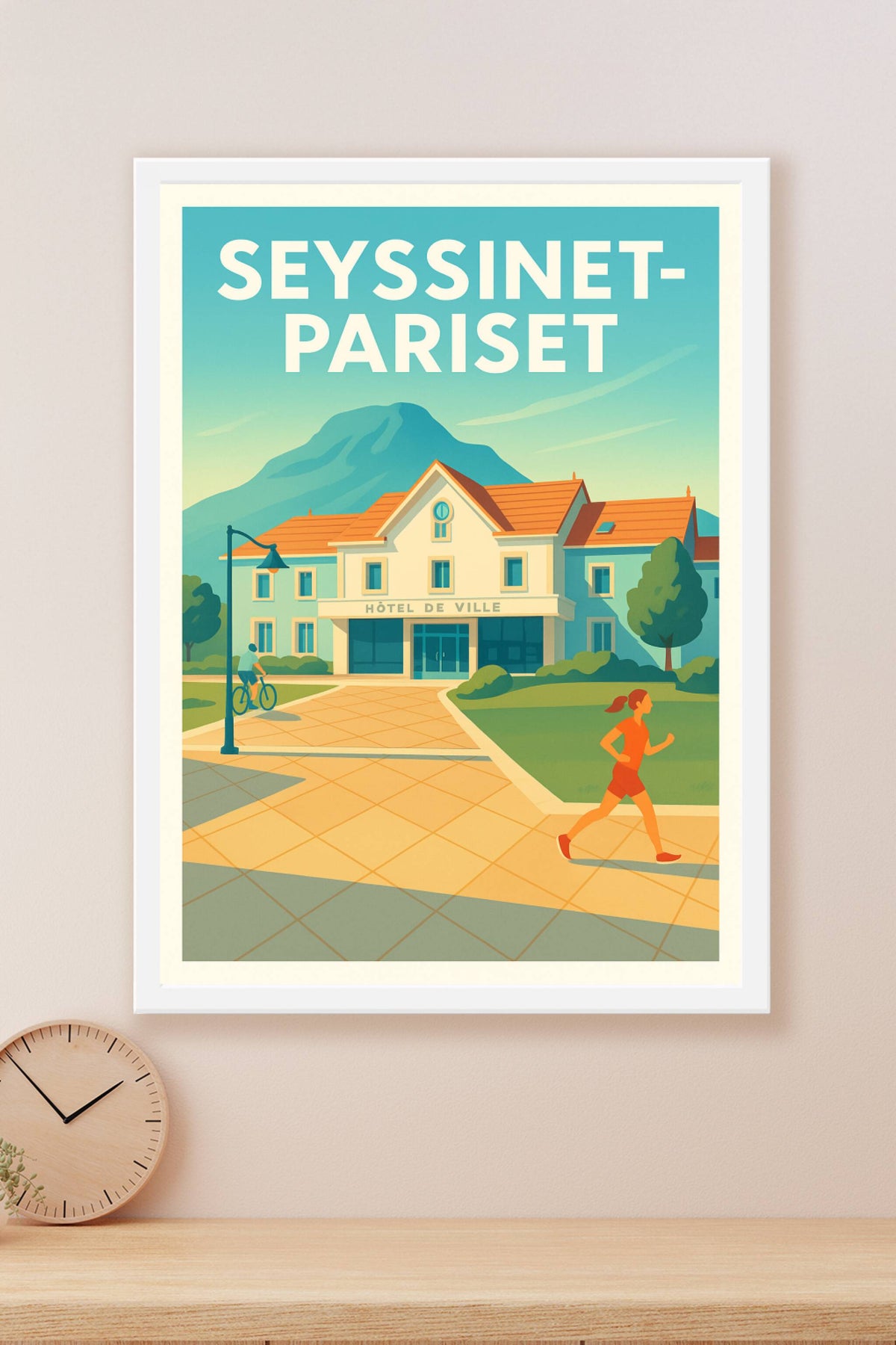 Affiche de Seyssinet-Pariset - L'élégance urbaine au pied de la montagne