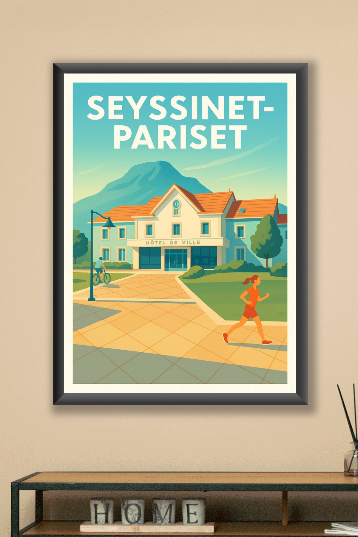 Affiche de Seyssinet-Pariset - L'élégance urbaine au pied de la montagne