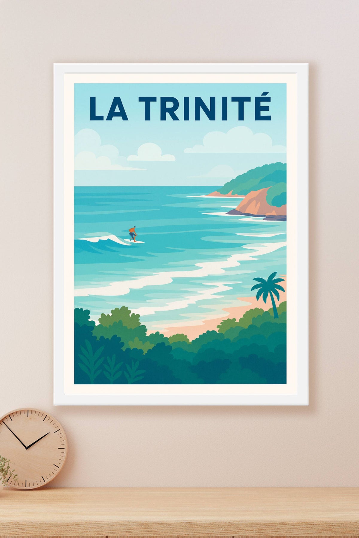 Affiche de La Trinité - Évasion Surf et Nature tropicale