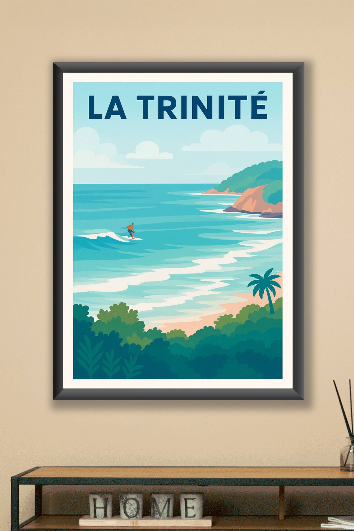 Affiche de La Trinité - Évasion Surf et Nature tropicale