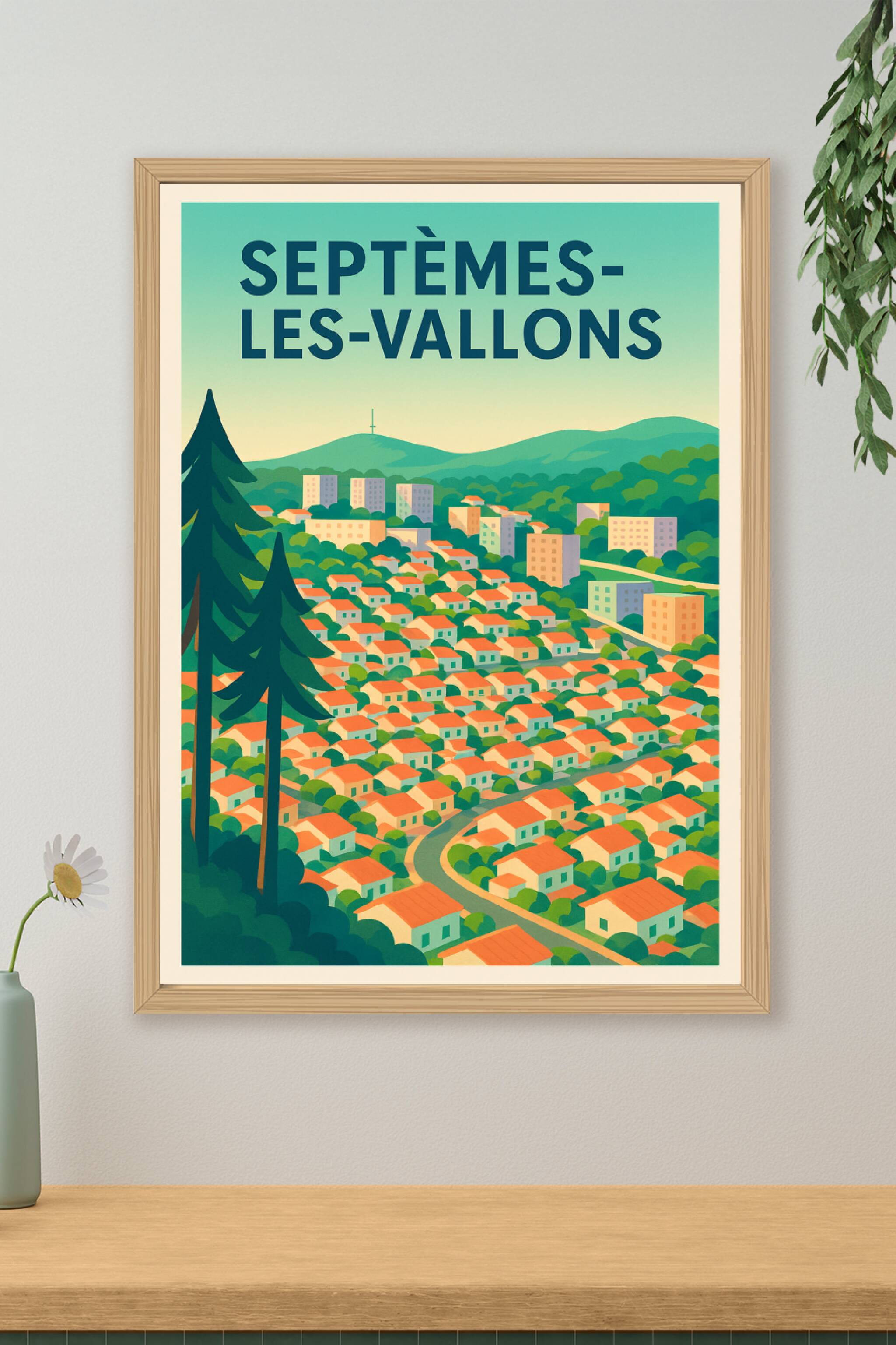 Affiche de Septèmes-les-Vallons - Panorama coloré et nature apaisante