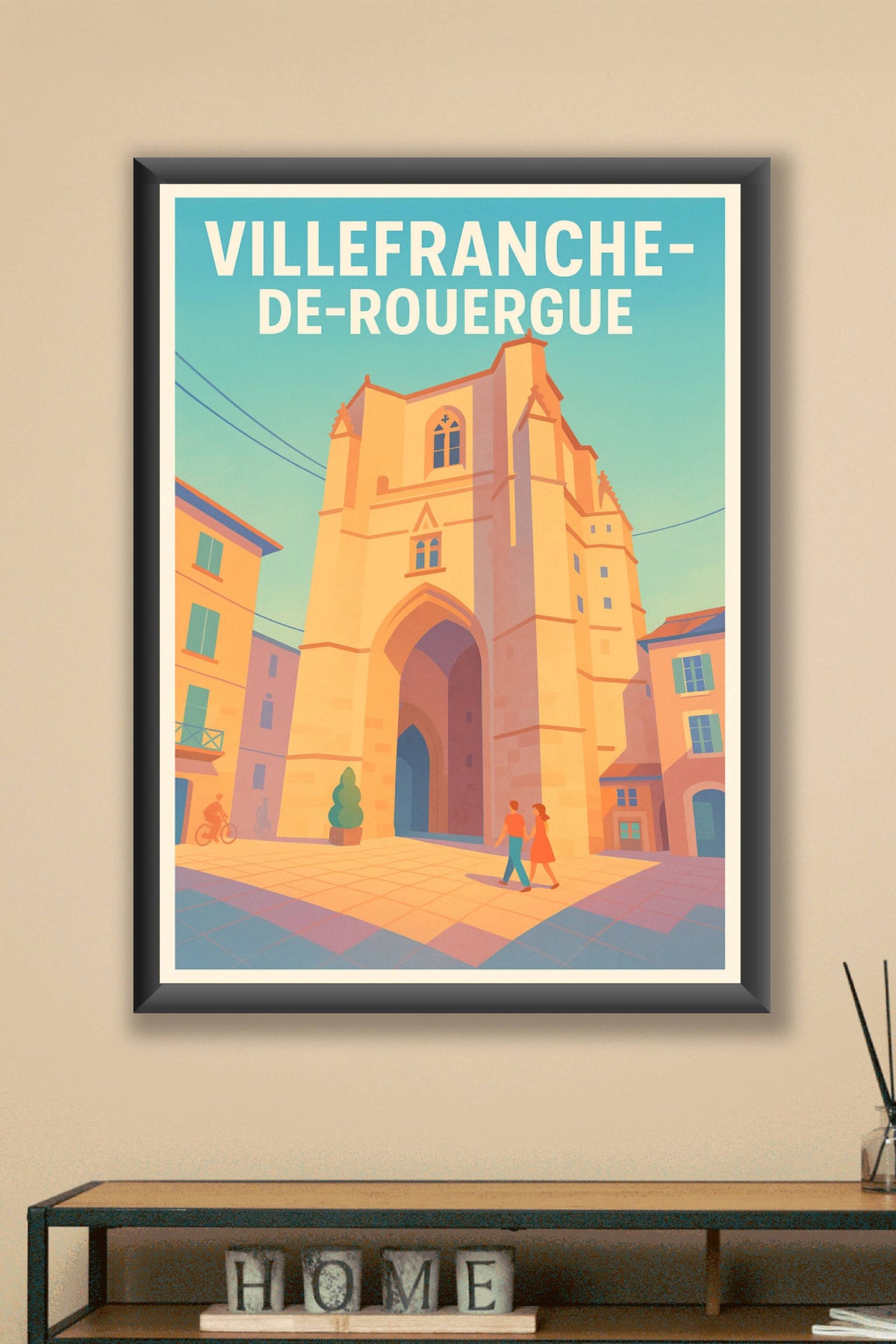 Affiche de Villefranche-de-Rouergue - L'élégance historique au cœur du Rouergue