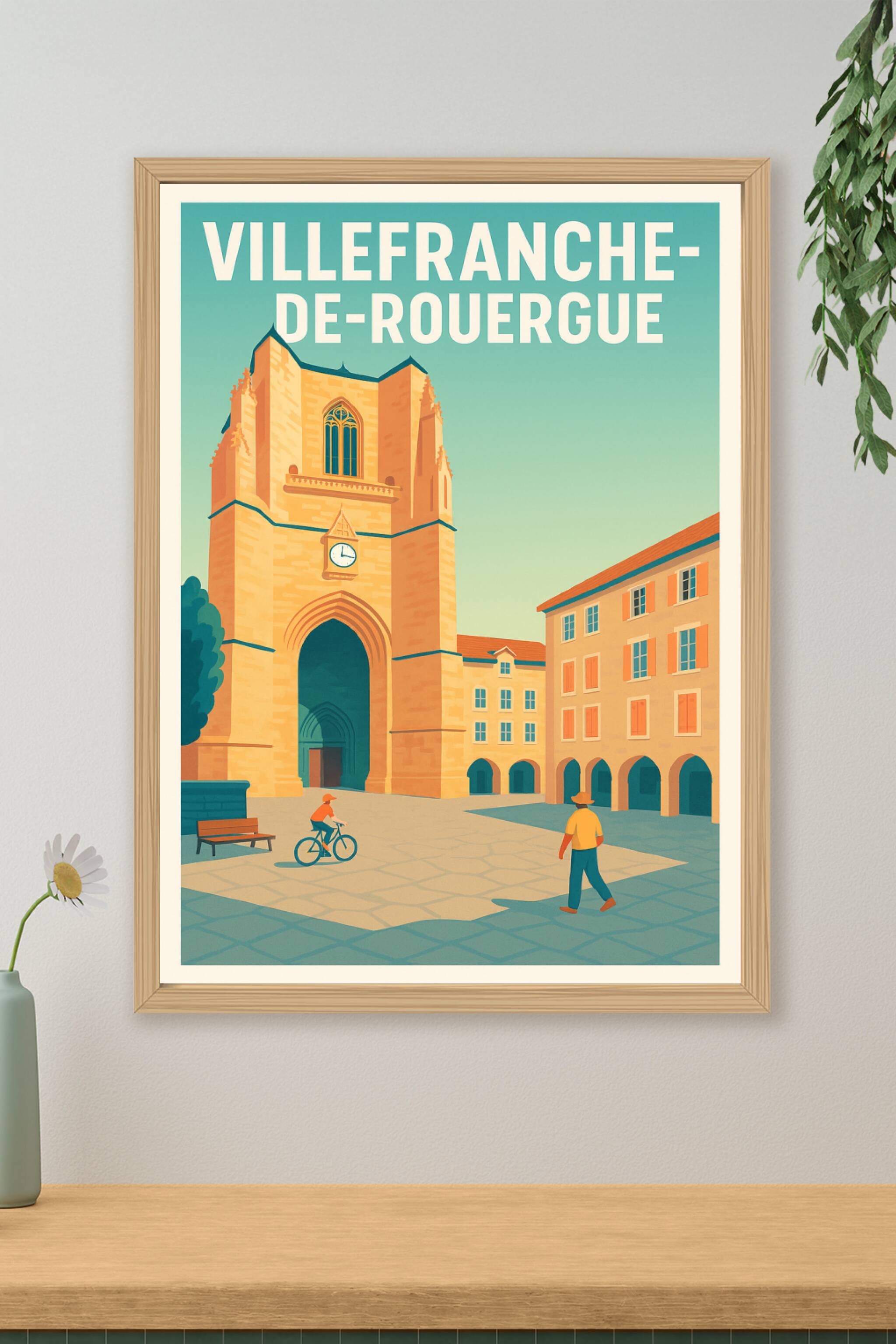Affiche de Villefranche-de-Rouergue - Charme historique et douceur de vivre