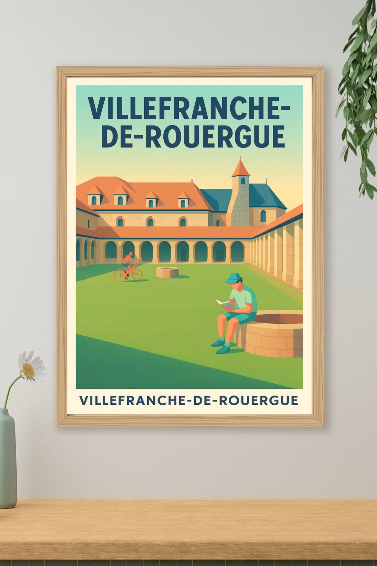 Affiche de Villefranche-de-Rouergue - Sérénité et Patrimoine au Cloître