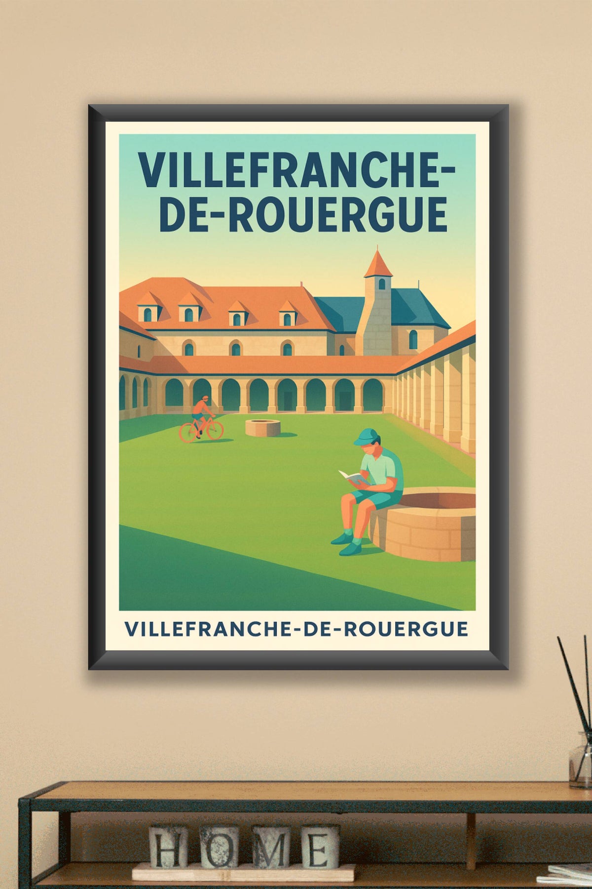 Affiche de Villefranche-de-Rouergue - Sérénité et Patrimoine au Cloître