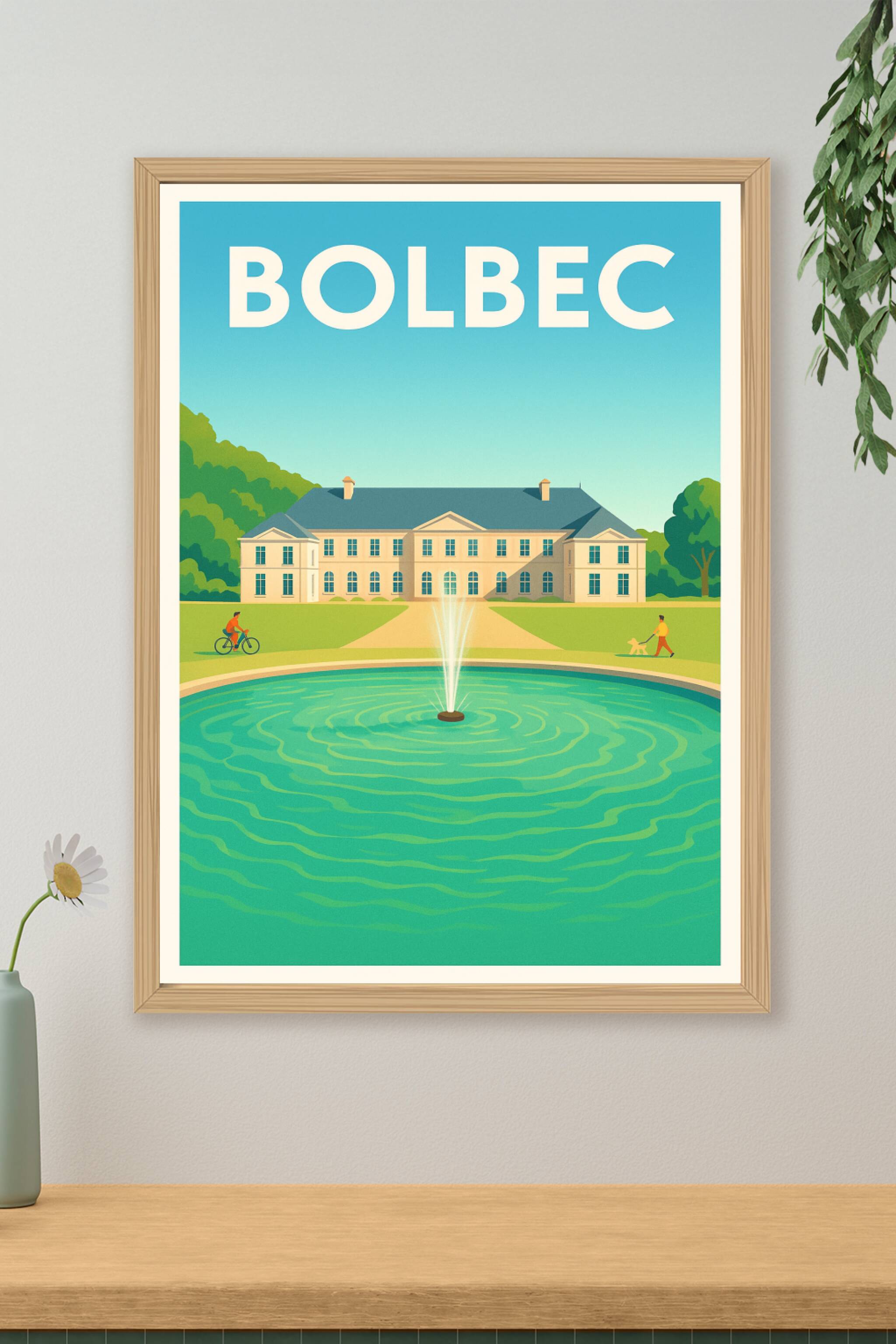 Affiche de Bolbec - L'élégance au bord de la fontaine