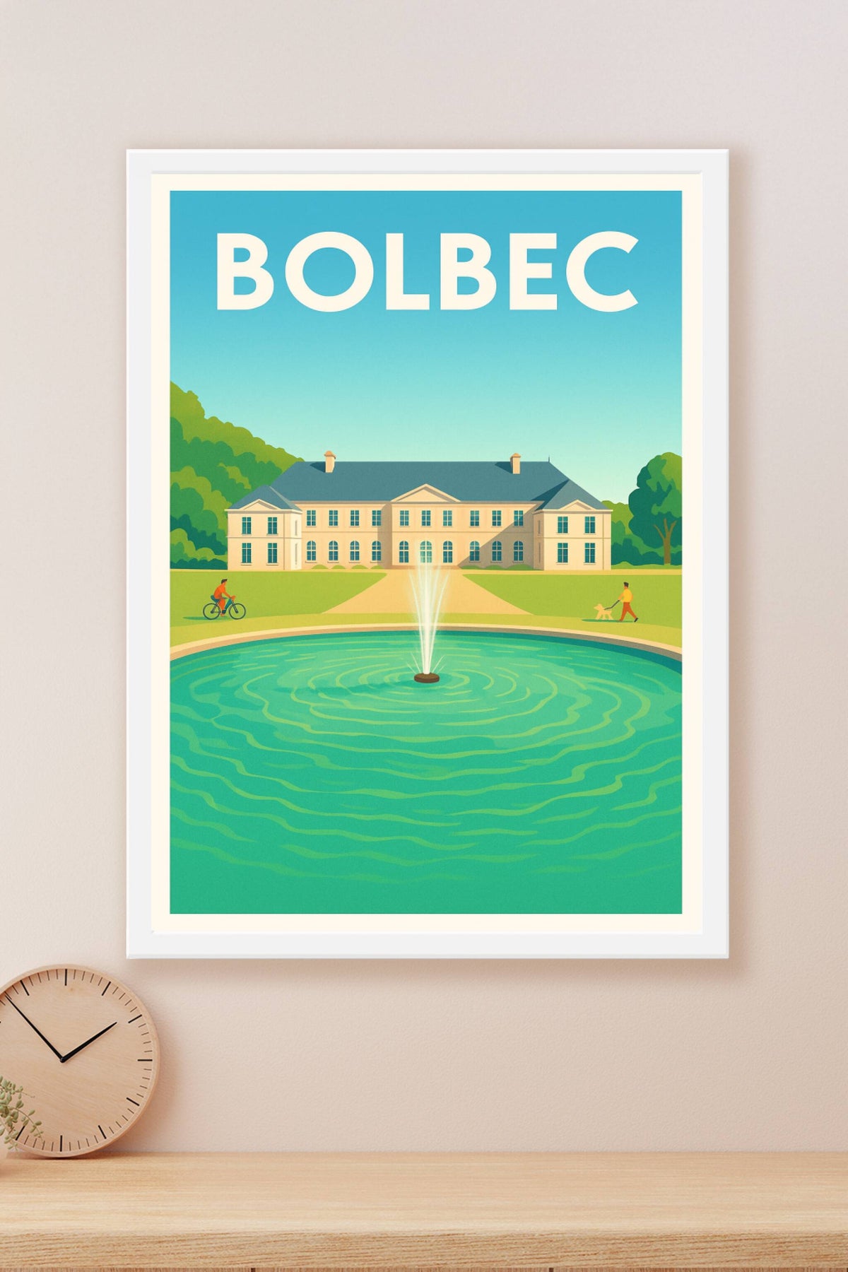 Affiche de Bolbec - L'élégance au bord de la fontaine
