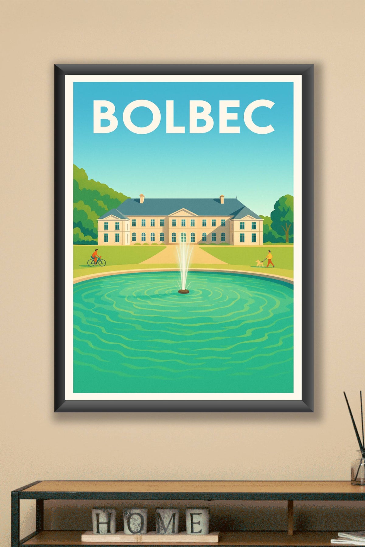 Affiche de Bolbec - L'élégance au bord de la fontaine