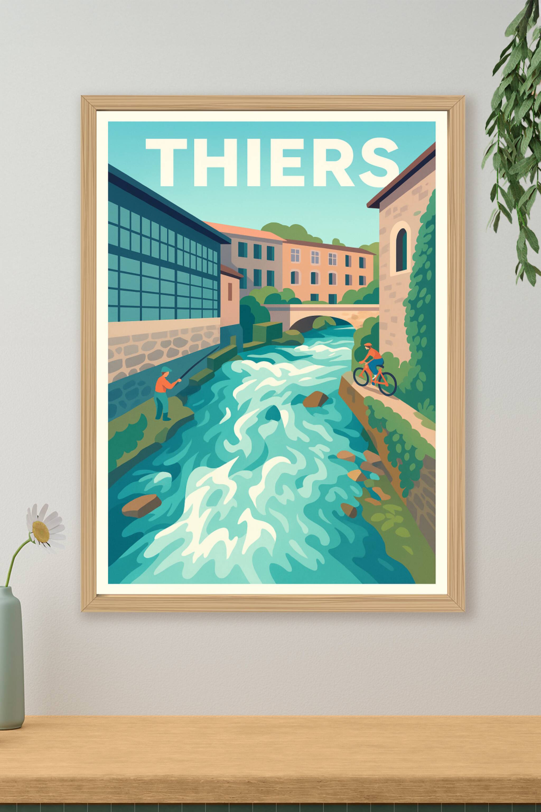 Affiche de Thiers - L'Art de la Rivière et du Quotidien