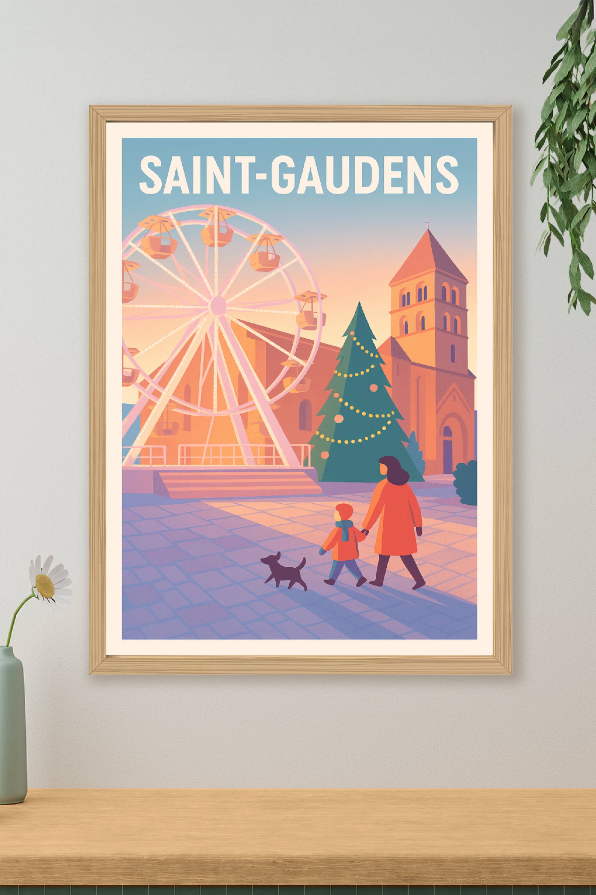 Affiche de Saint-Gaudens - Douceur hivernale en ville