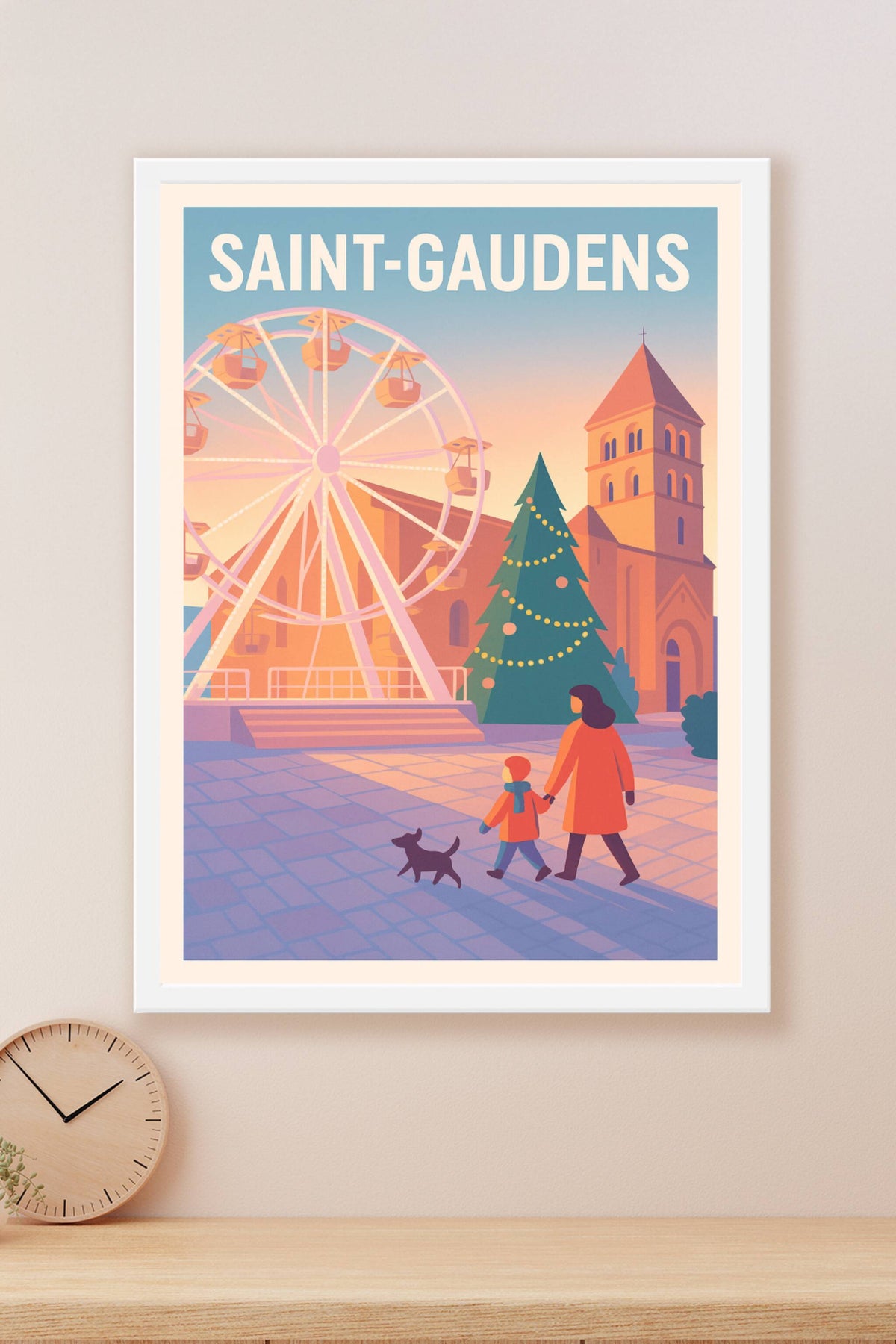 Affiche de Saint-Gaudens - Douceur hivernale en ville