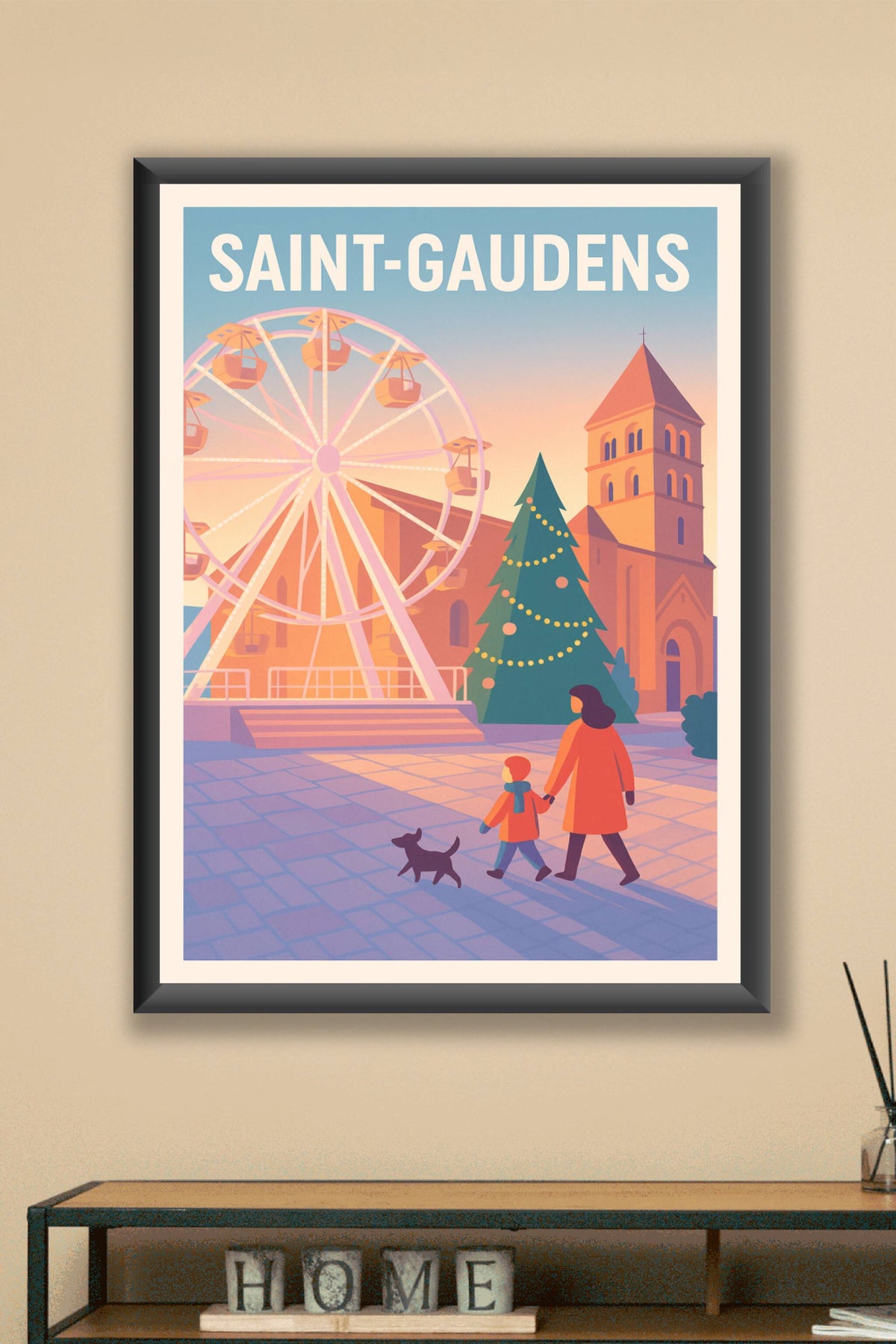 Affiche de Saint-Gaudens - Douceur hivernale en ville