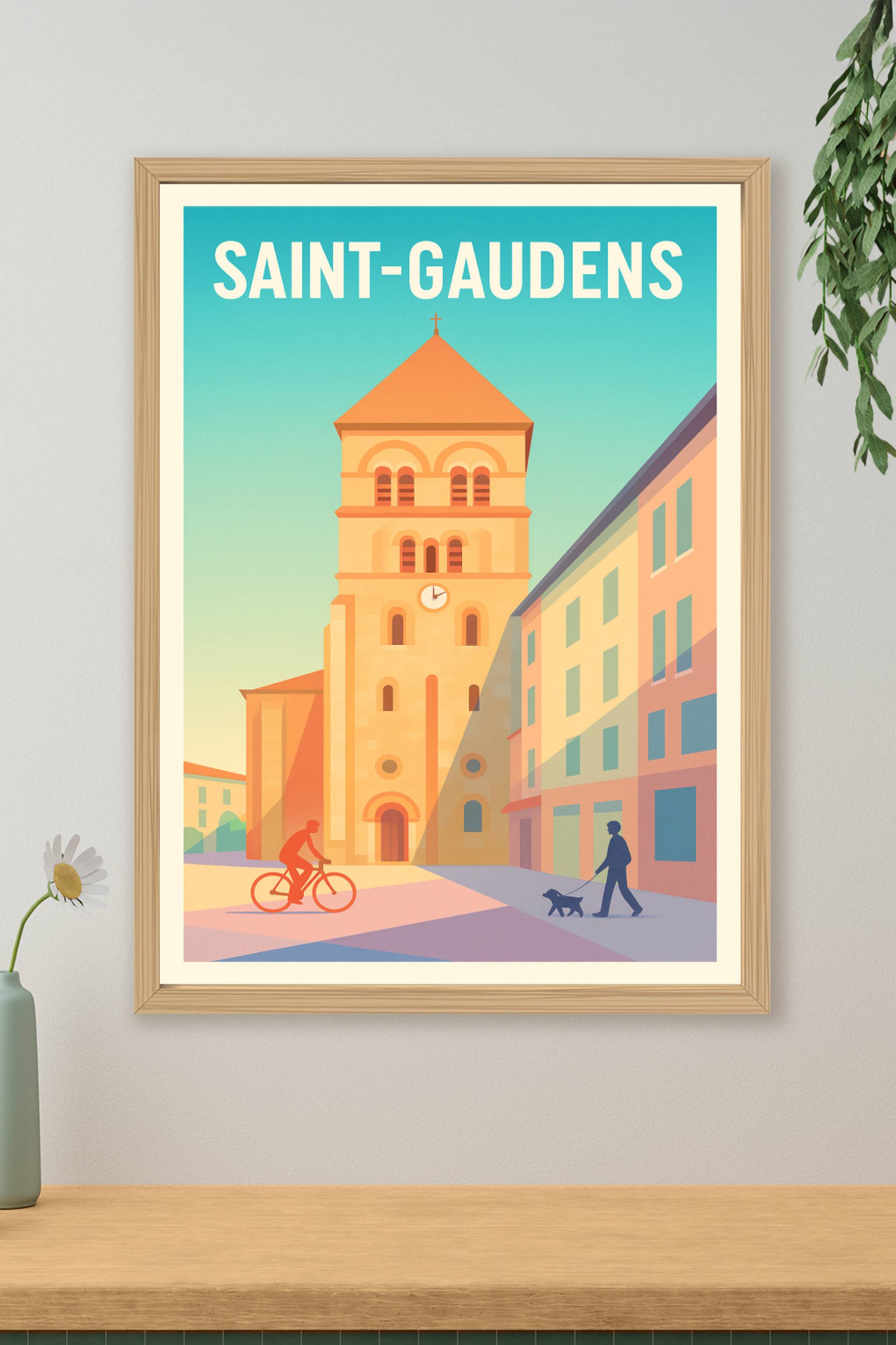 Affiche de Saint-Gaudens - Tranquillité et charme occitan