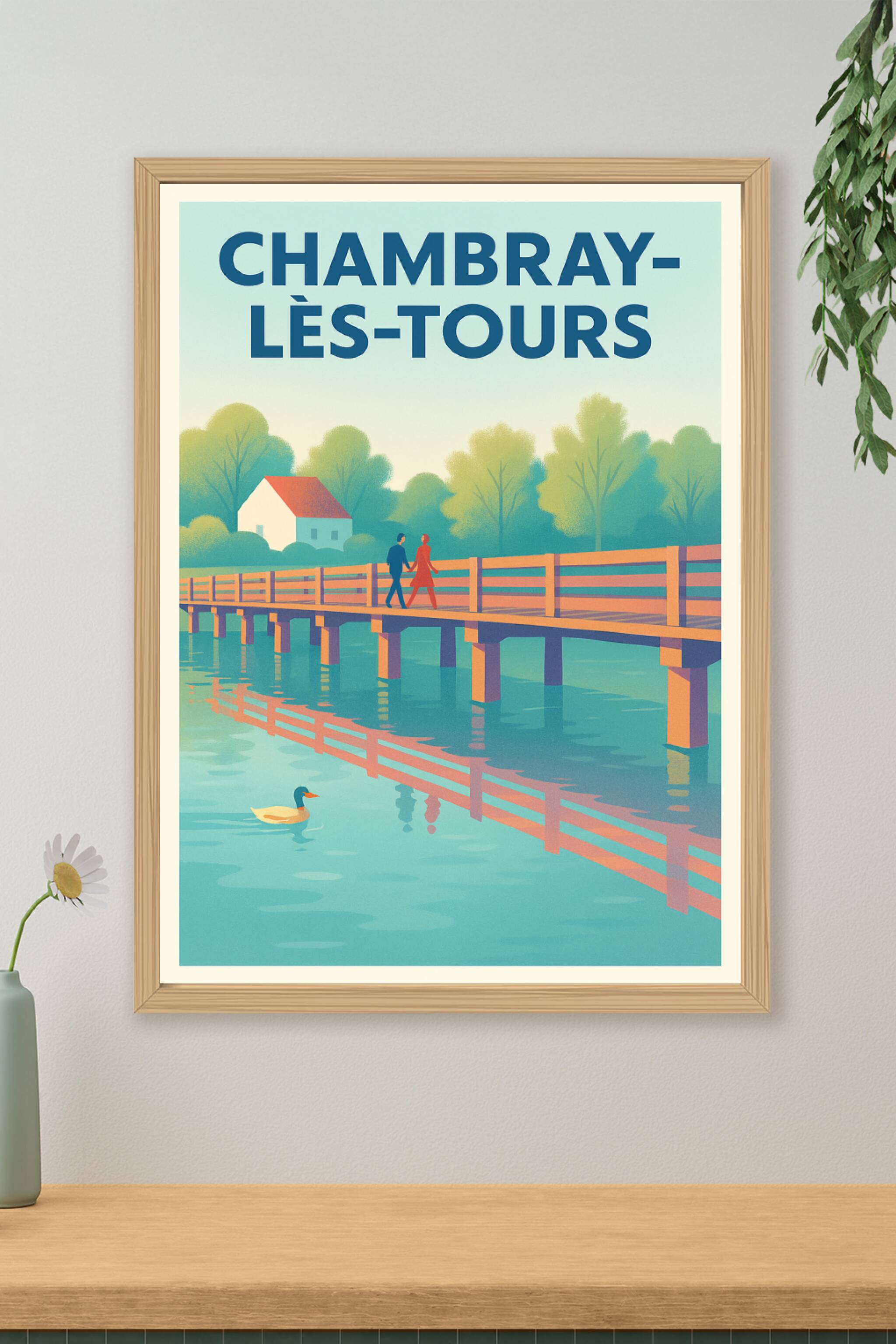 Affiche de Chambray-lès-Tours - Promenade romantique au bord de l'eau