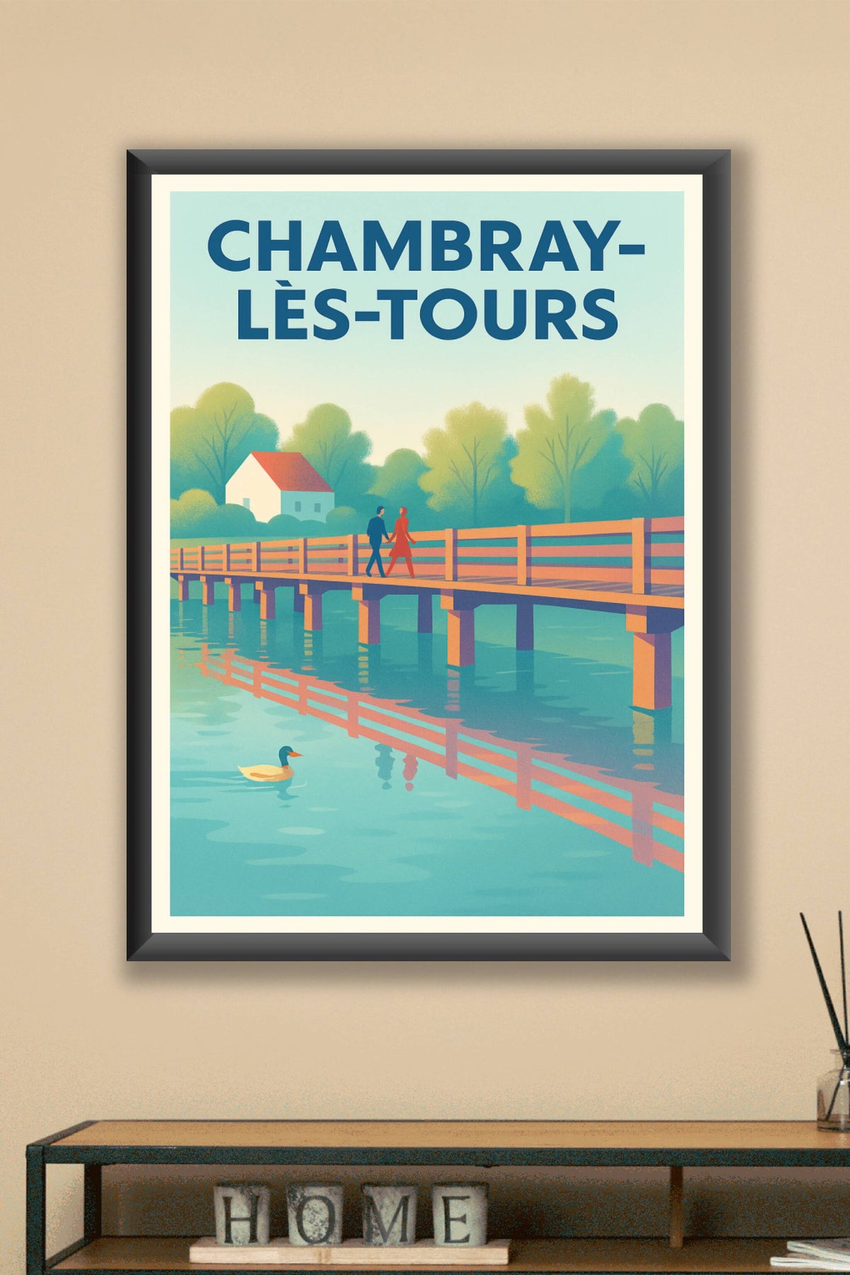 Affiche de Chambray-lès-Tours - Promenade romantique au bord de l'eau