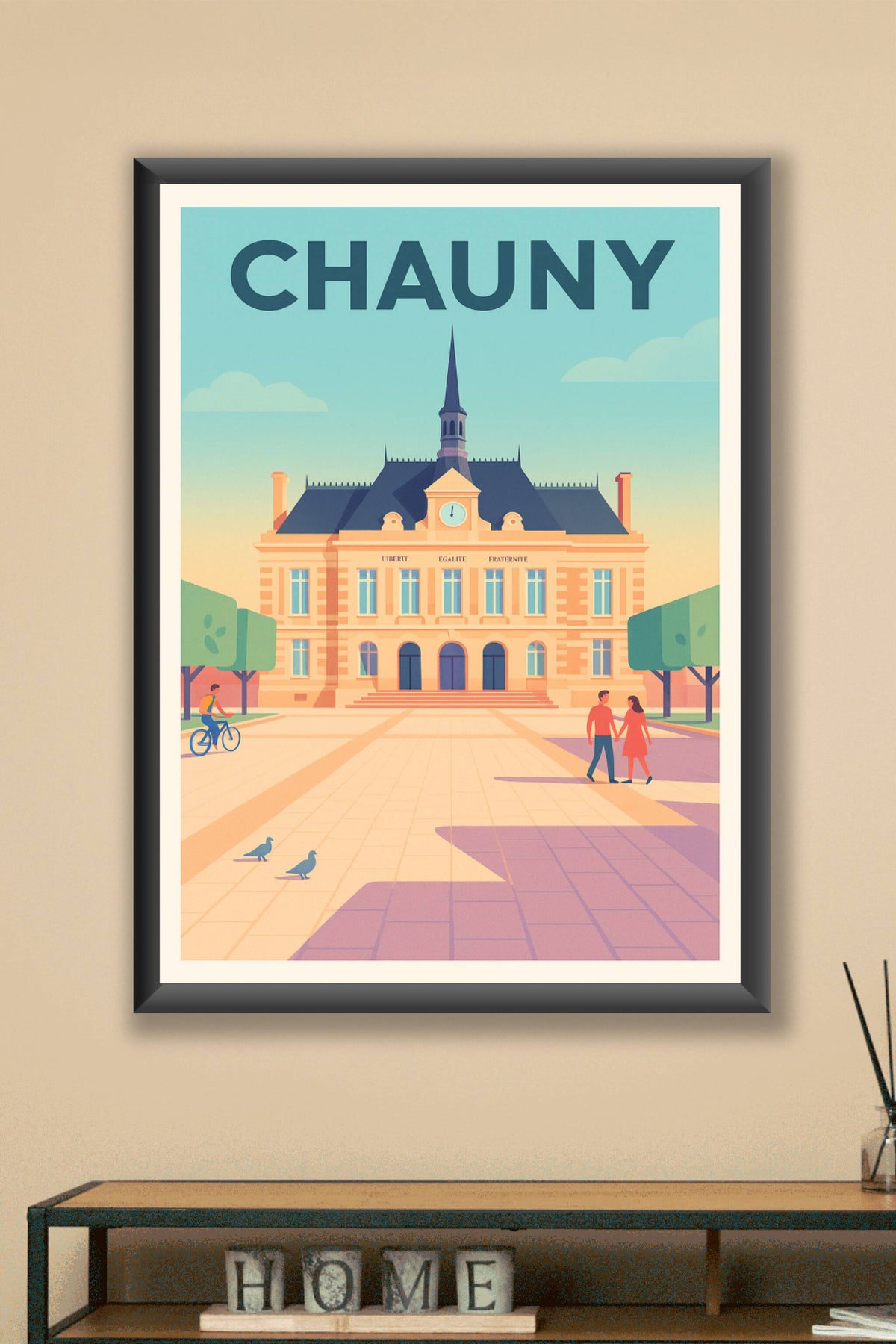 Affiche de Chauny - Élégance et sérénité au cœur de la ville