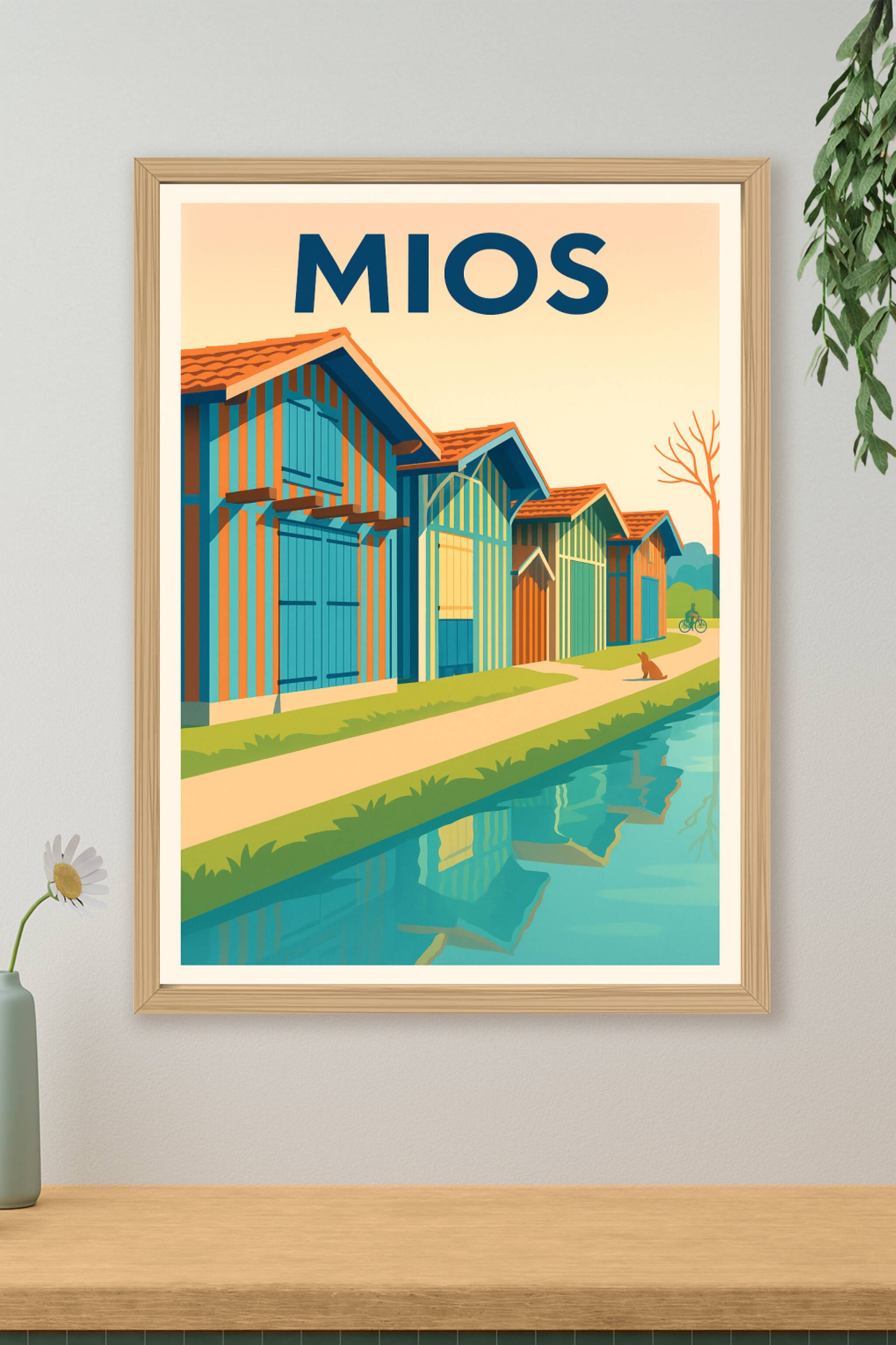 Affiche de Mios - Charme et couleurs du bassin