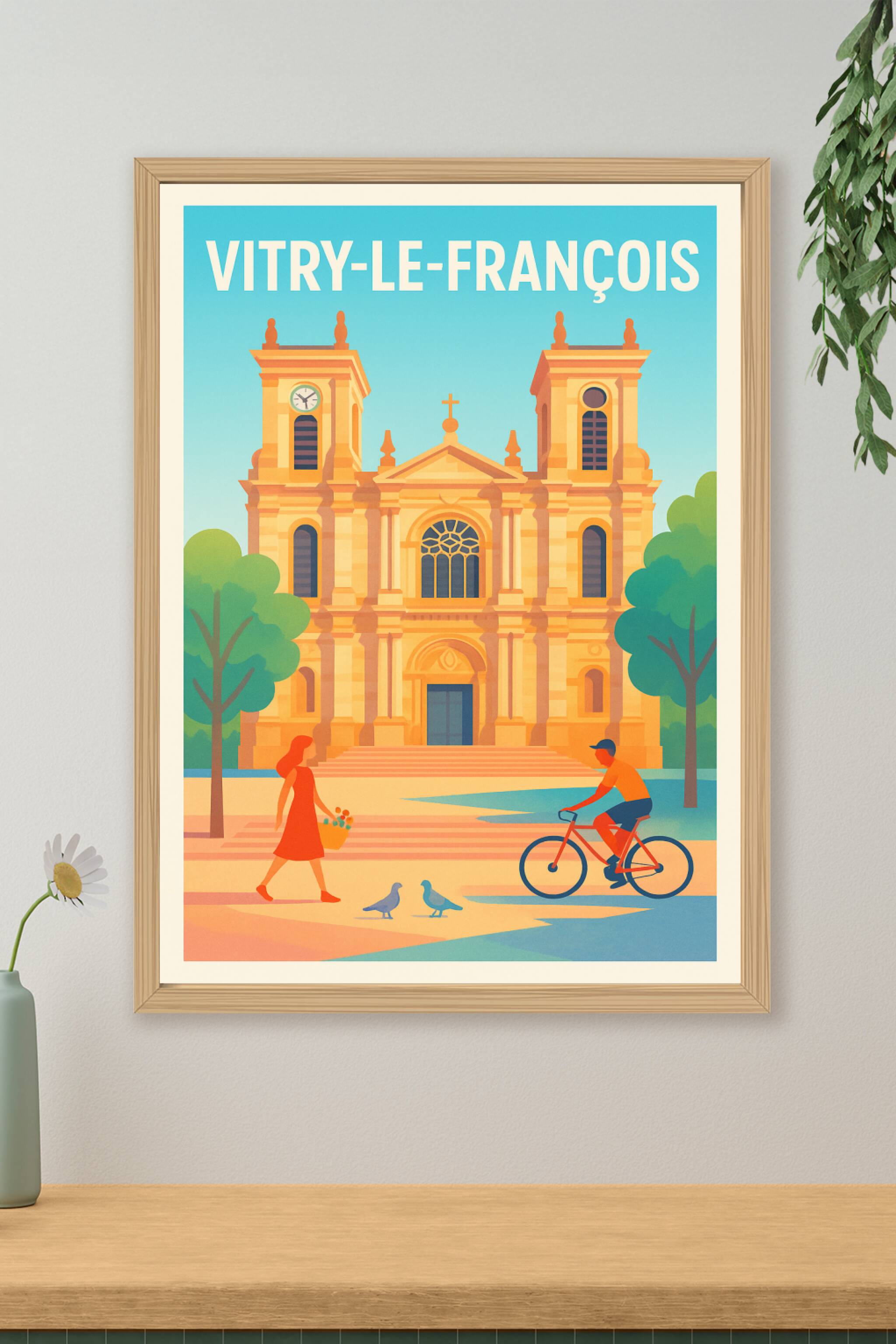 Affiche de Vitry-le-François - Charmante cité et son architecture emblématique