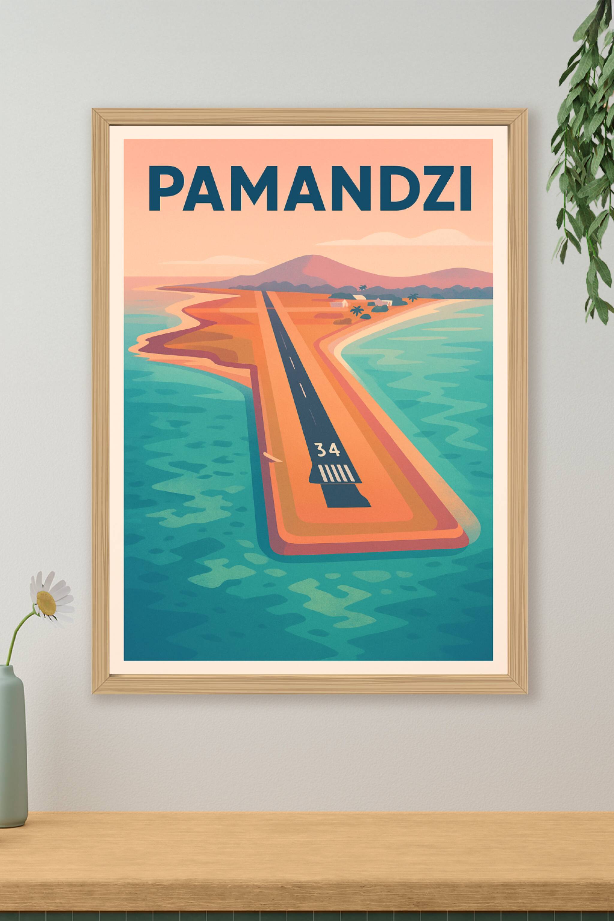 Affiche de Pamandzi - L'arrivée spectaculaire entre mer et ciel