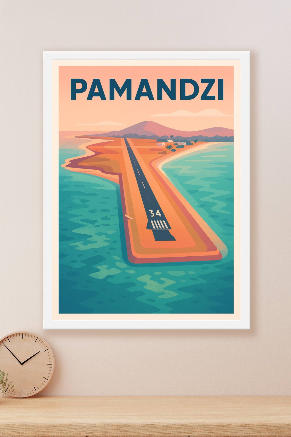 Affiche de Pamandzi - L'arrivée spectaculaire entre mer et ciel