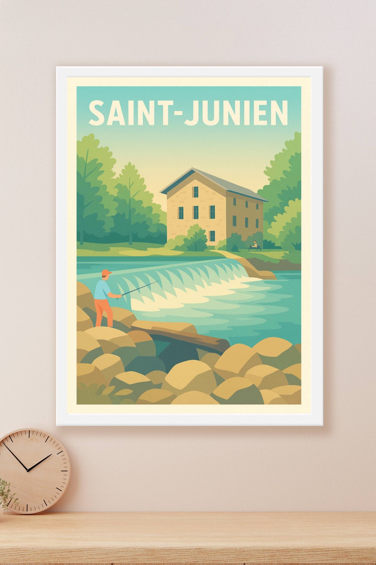 Affiche de Saint-Junien - Évasion paisible au fil de l'eau