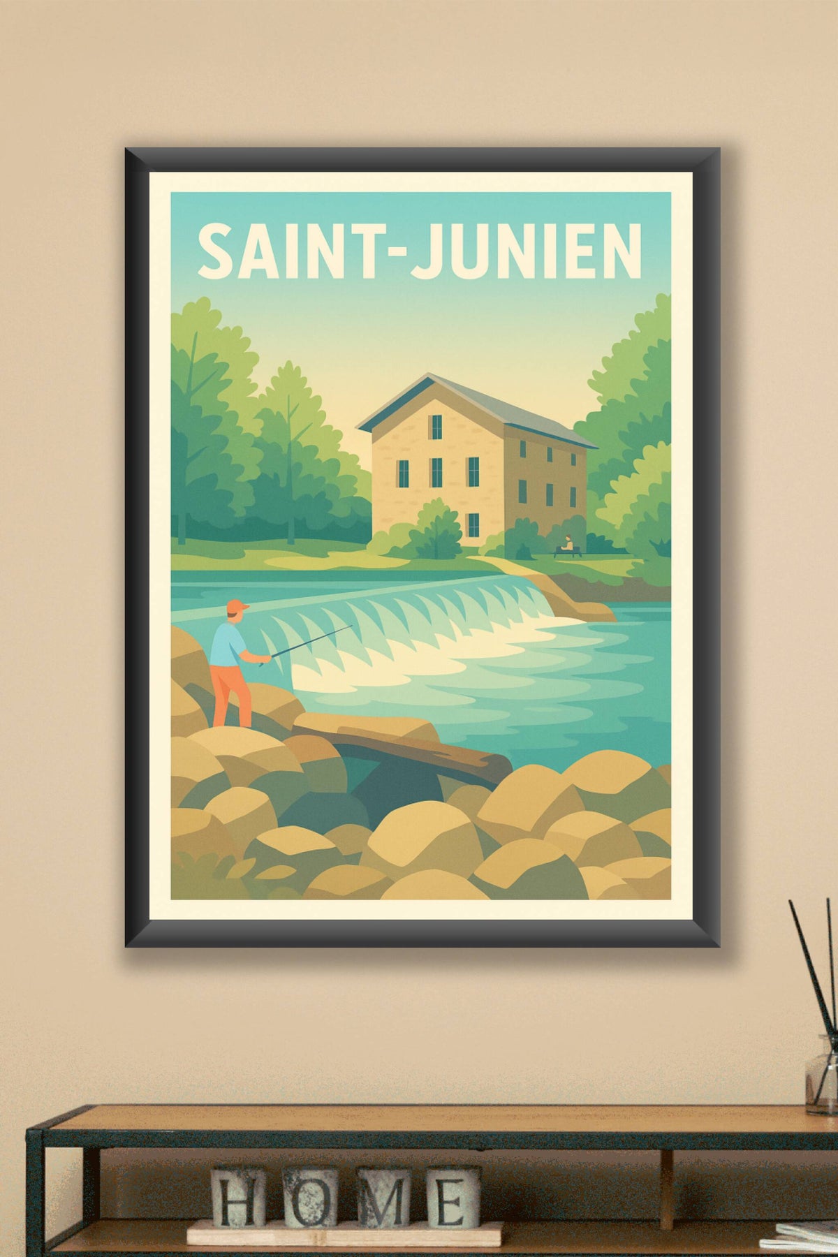 Affiche de Saint-Junien - Évasion paisible au fil de l'eau
