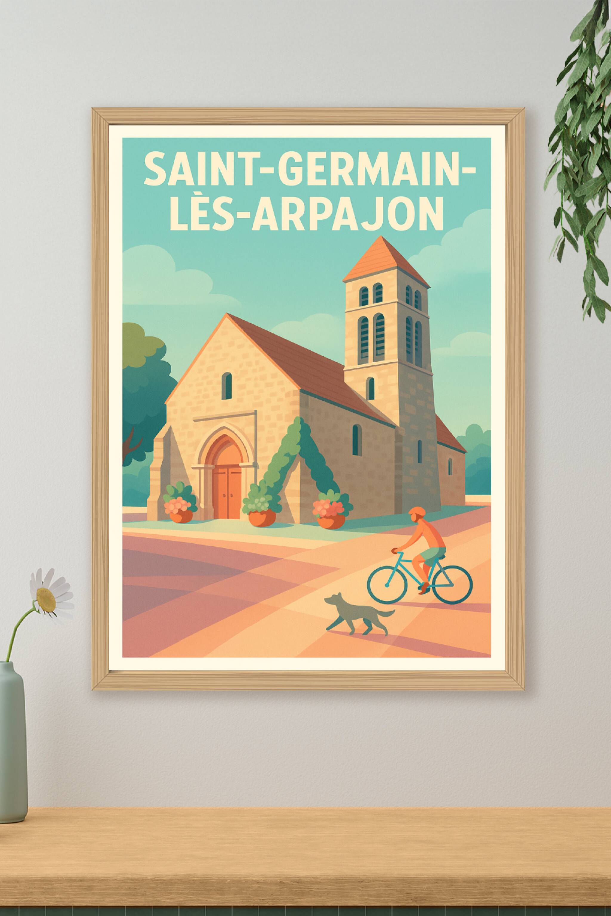 Affiche de Saint-Germain-lès-Arpajon - Charme et sérénité à vélo