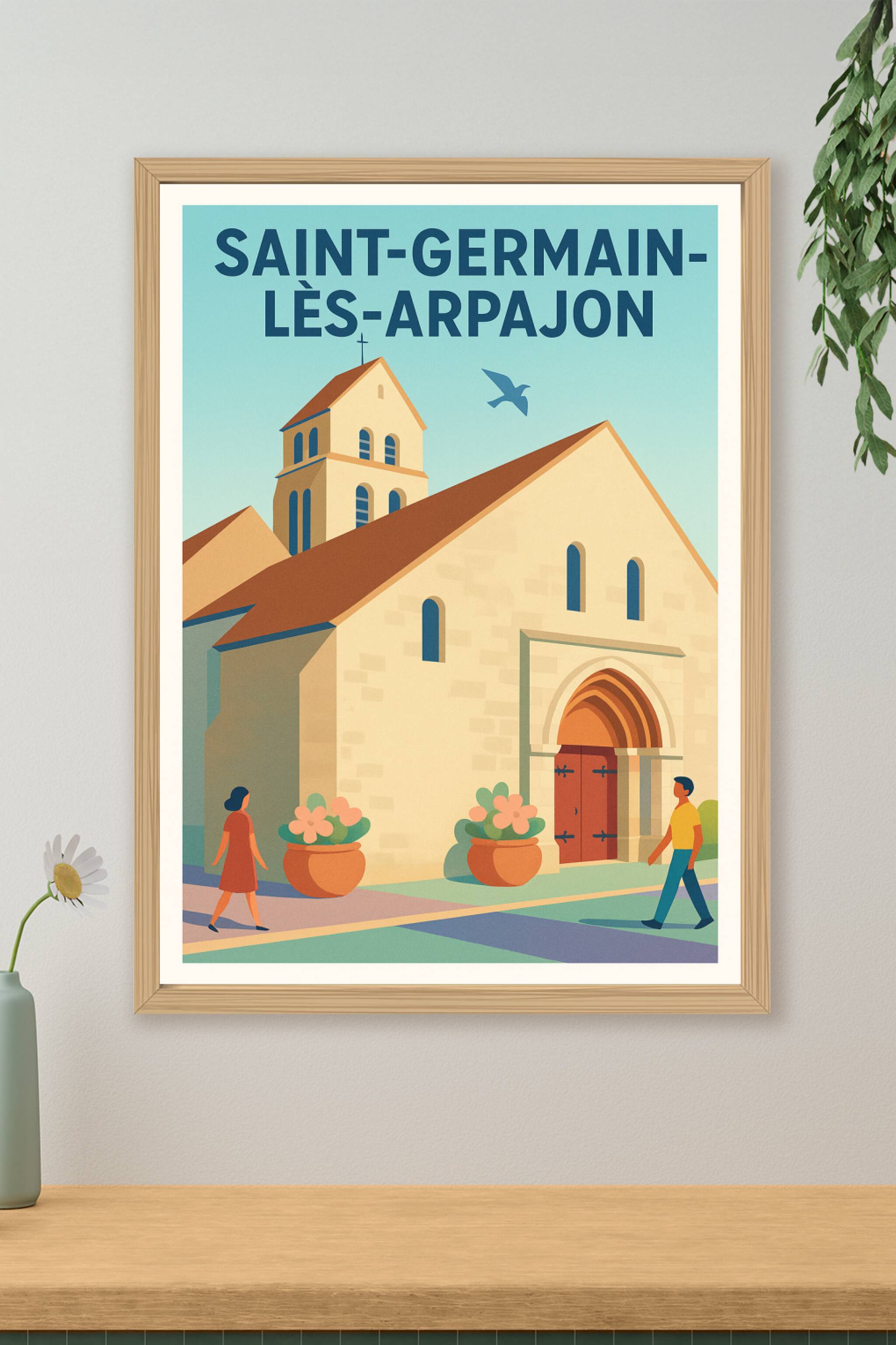 Affiche de Saint-Germain-lès-Arpajon - Charme et sérénité d'une église intemporelle