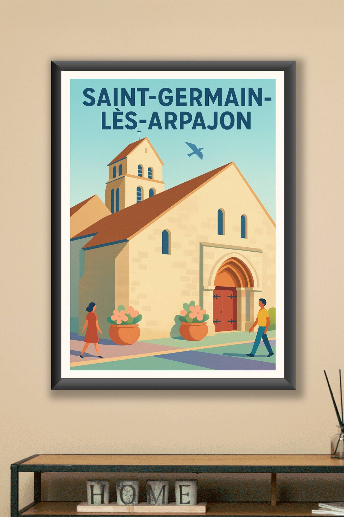 Affiche de Saint-Germain-lès-Arpajon - Charme et sérénité d'une église intemporelle