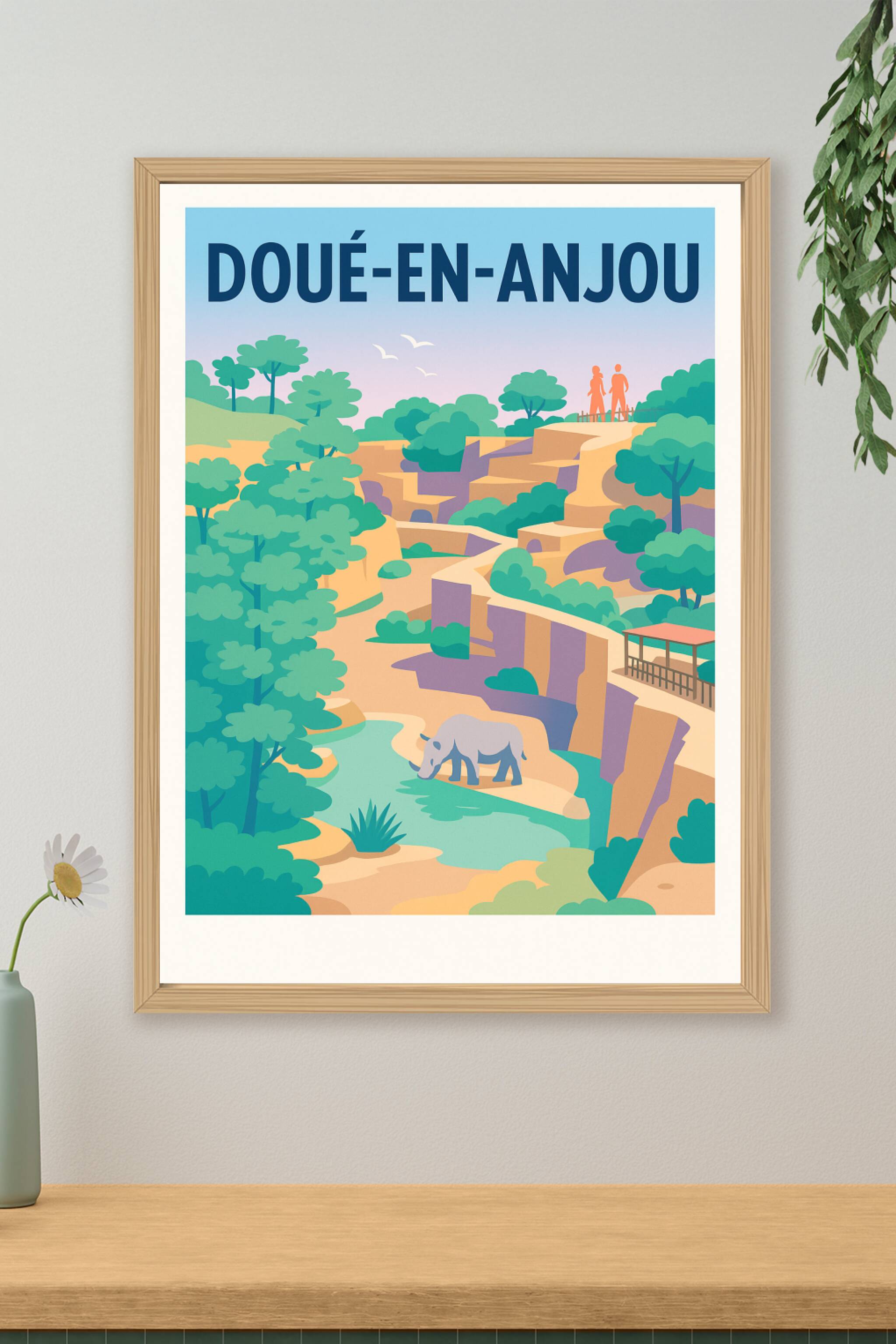 Affiche de Doué-en-Anjou - Harmonie Naturelle au Cœur des Falaises