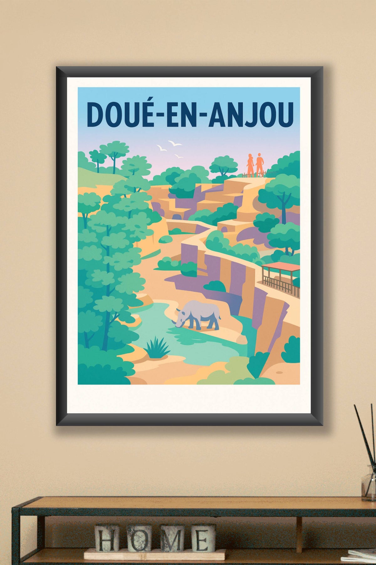 Affiche de Doué-en-Anjou - Harmonie Naturelle au Cœur des Falaises