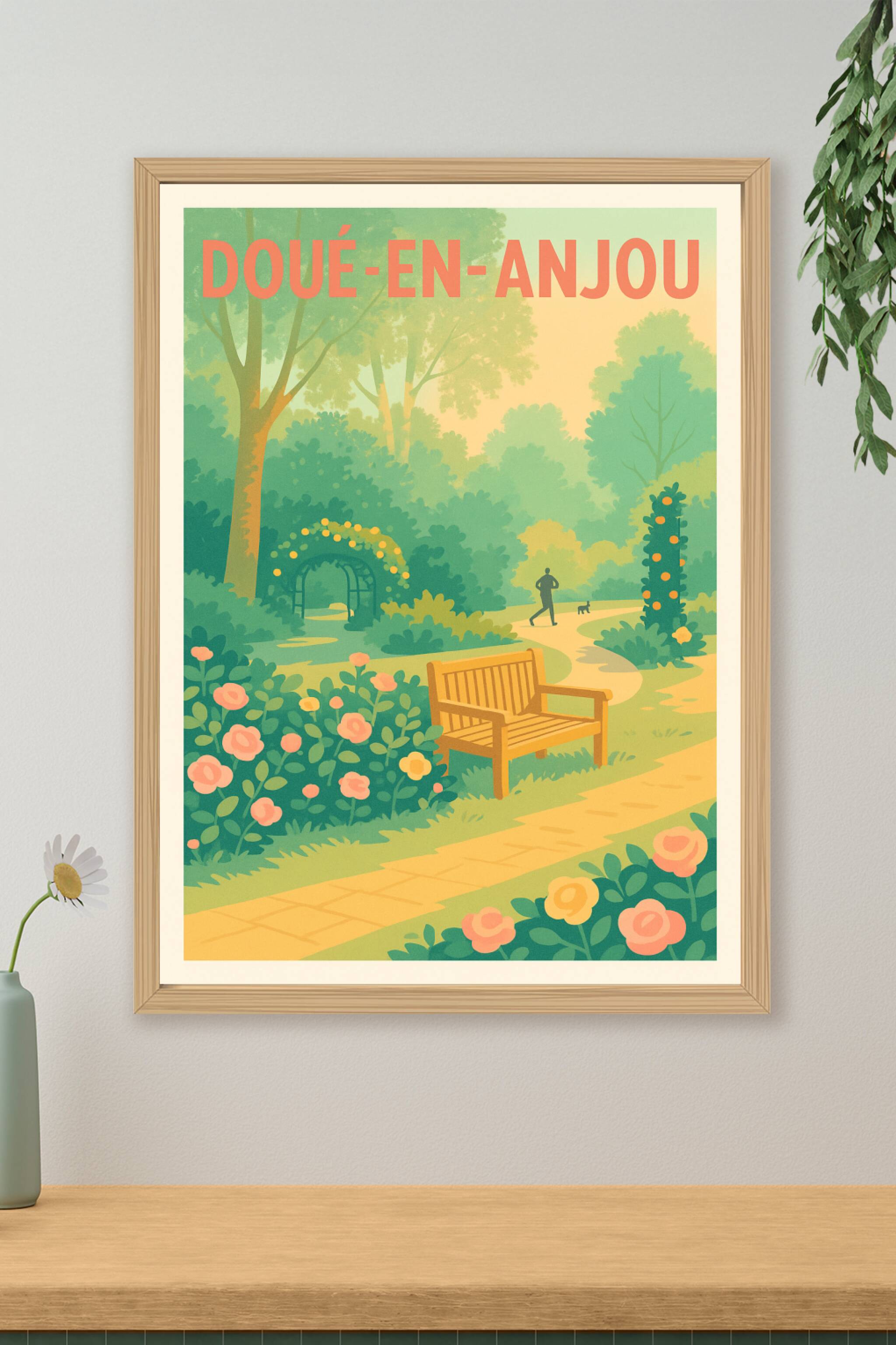 Affiche de Doué-en-Anjou - Évasion bucolique au cœur des jardins