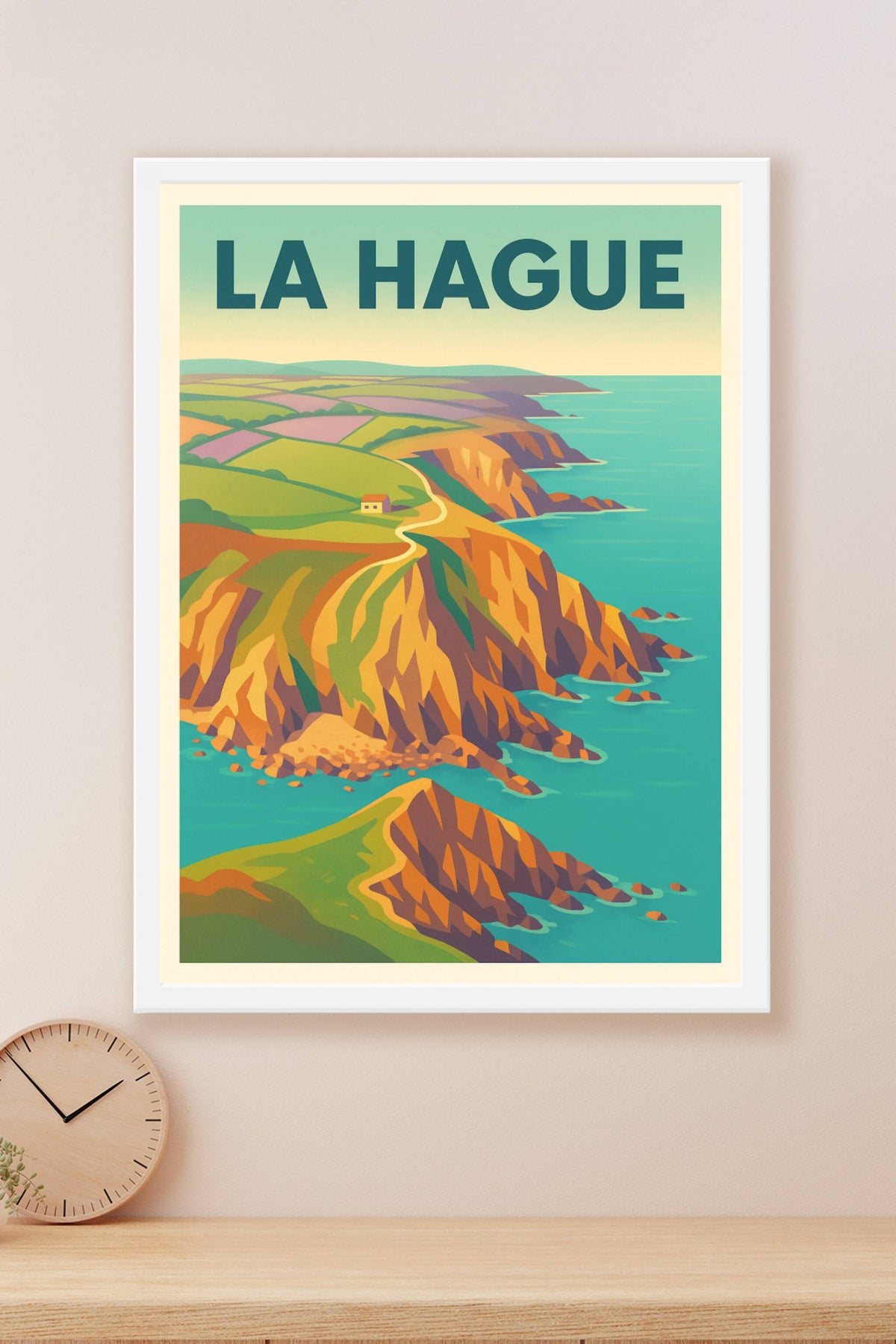 Affiche de La Hague - Beauté sauvage des falaises normandes