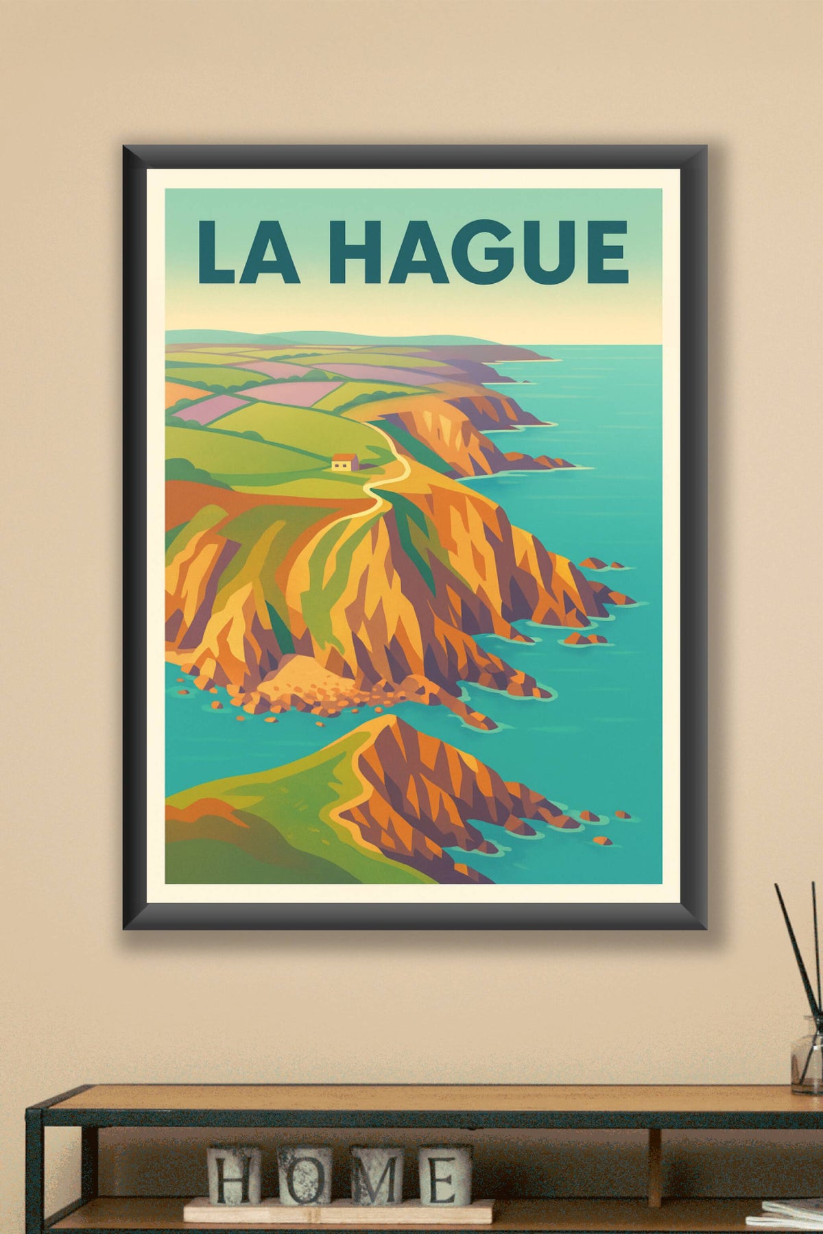 Affiche de La Hague - Beauté sauvage des falaises normandes