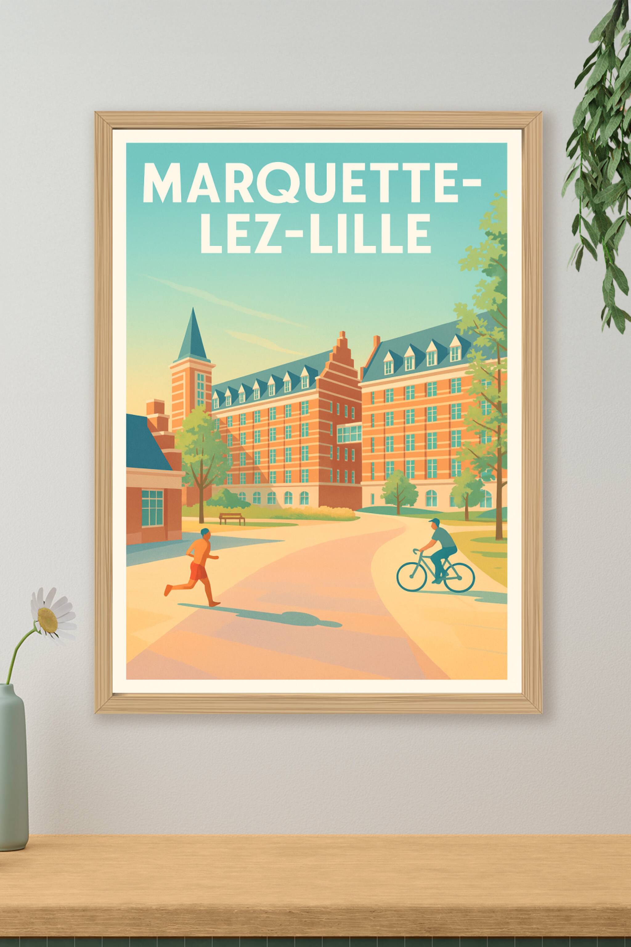 Affiche de Marquette-lez-Lille - Harmonie urbaine et nature active