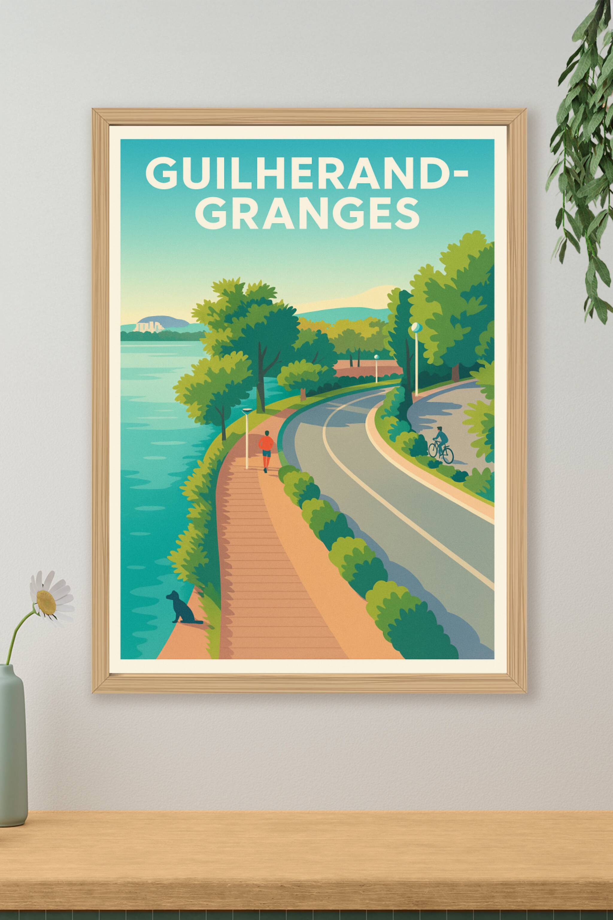 Affiche de Guilherand-Granges - Promenade apaisante au fil de l'eau