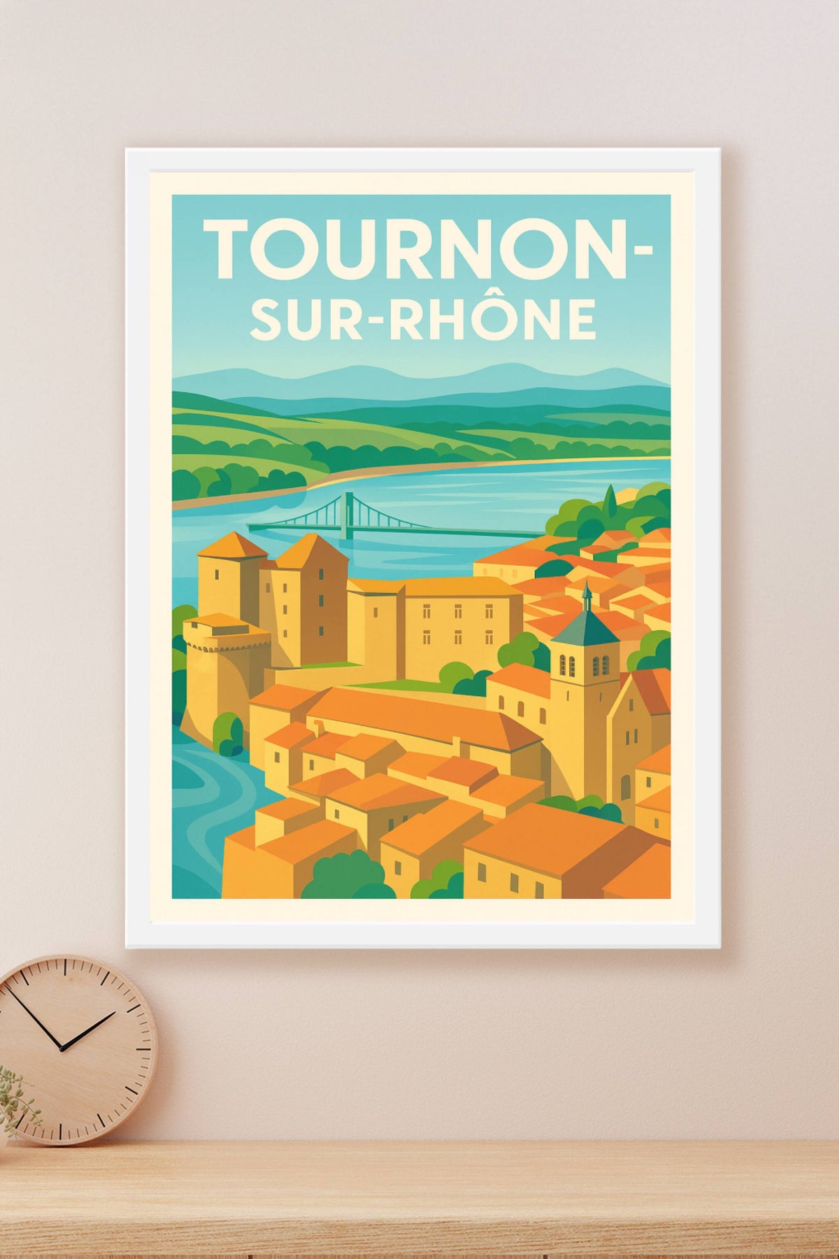 Affiche de Tournon-sur-Rhône - L'élégance paisible au bord du Rhône