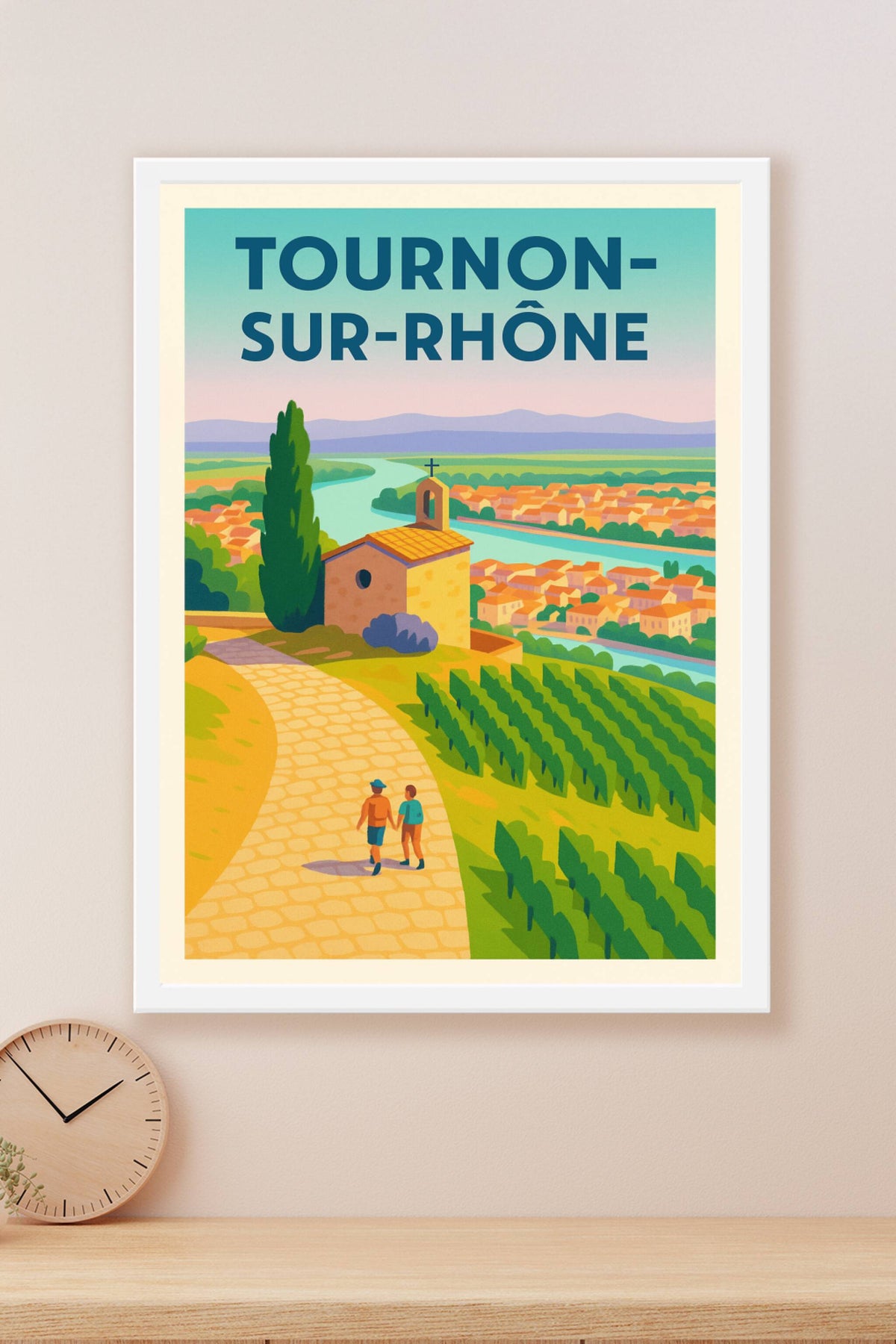 Affiche de Tournon-sur-Rhône - Balade au cœur des vignobles